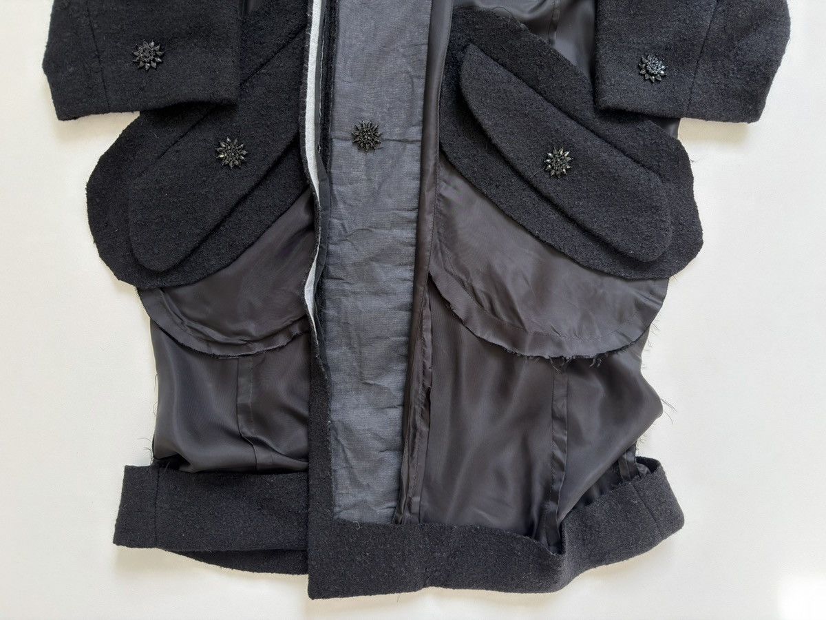 Raf Simons S/S 19 Black ‘Big Lining Coat With Wool Sleeves’ Size US M / EU 48-50 / 2 - 7 Thumbnail
