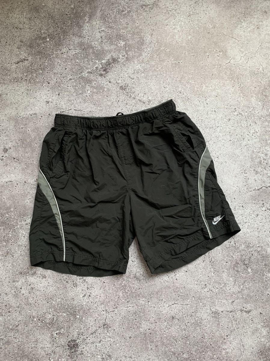 Pre-owned Nike X Vintage Nike Nylon Shorts Drill Y2k Swimming In Black