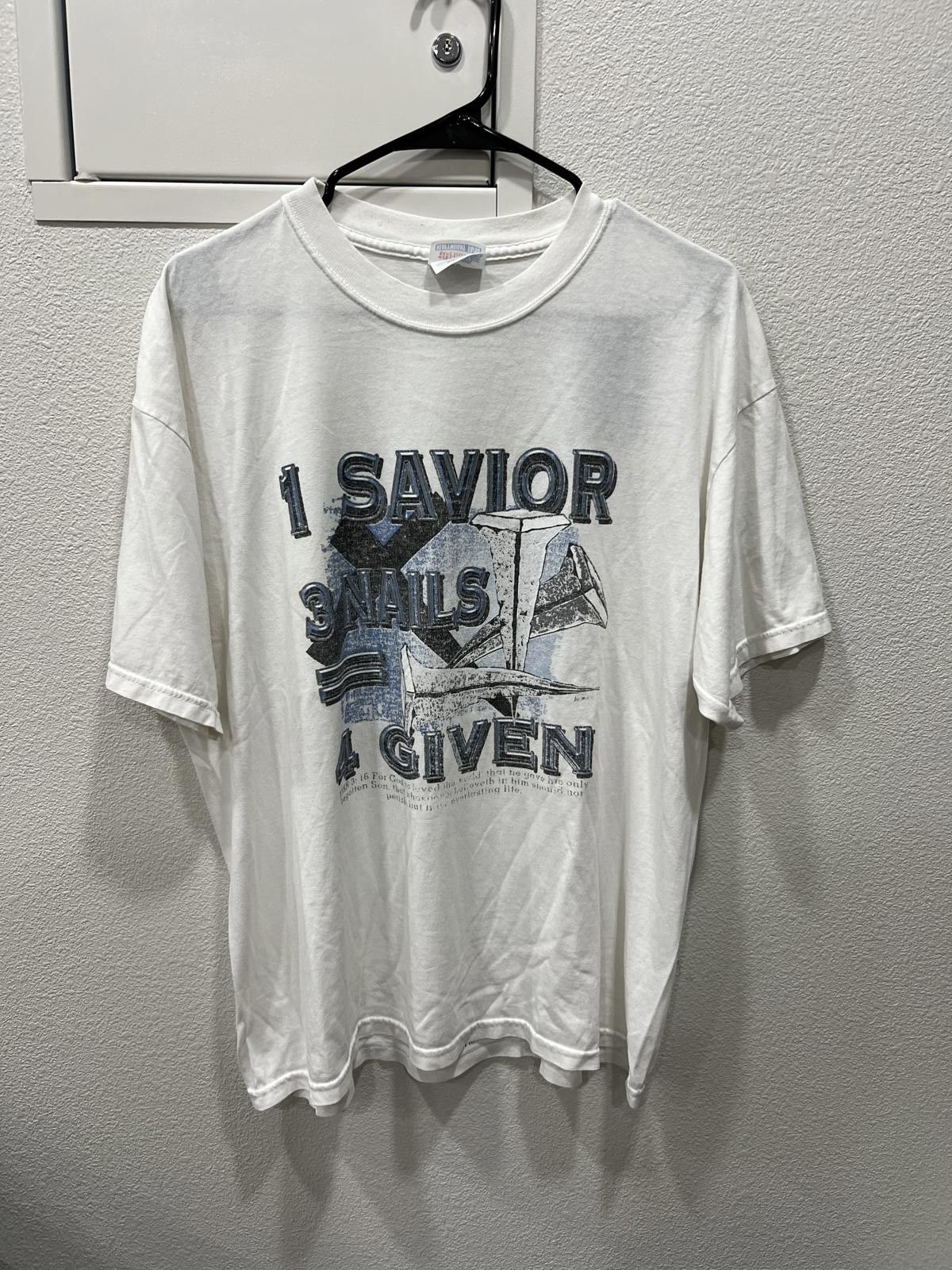 Hanes Y2k When All Else Fails Jesus Tee Size US L / EU 52-54 / 3 - 1 Thumbnail