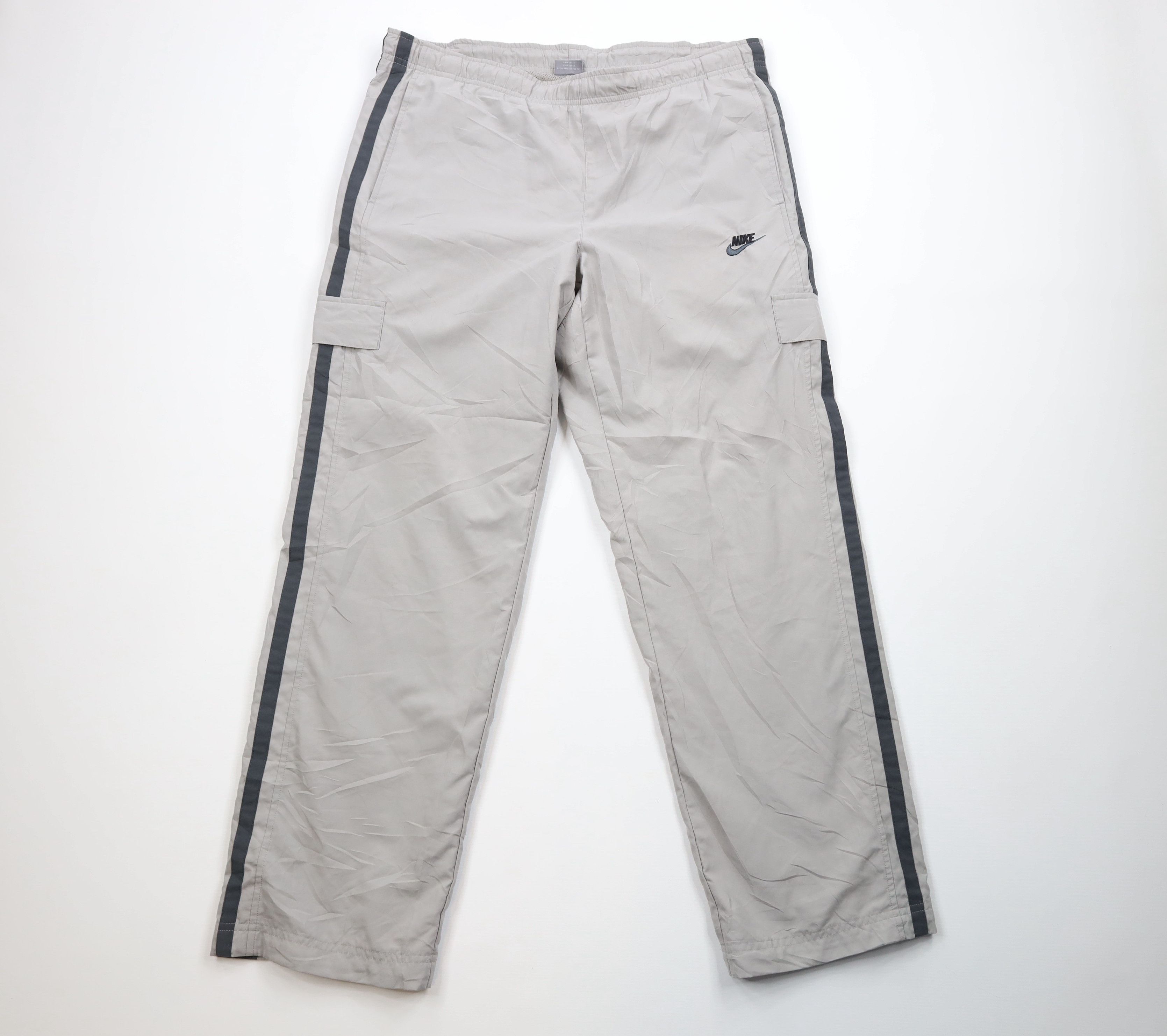 Nike × Vintage Vintage Nike Scott Mini Swoosh Striped Wide Leg Cargo Pants Size US 40 / EU 56 - 1 Thumbnail