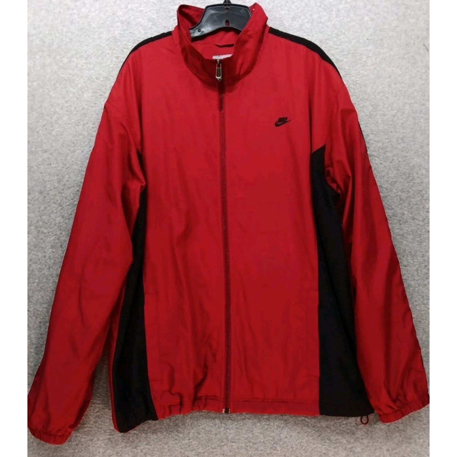 Nike VTG Nike Windbreaker Men’s Jacket 2XL Full Zip Red Black Lined Waist Drawstring Pocket Logo Casual Travel Workwear Hardwear? Size US XXL / EU 58 / 5 - 2 Thumbnail