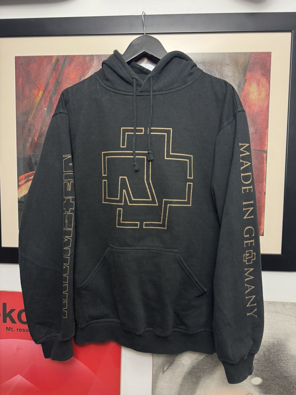 Band Tees VINTAGE RAMMSTEIN MADE IN GERMANY BLACK BAND HOODIE FACE Size US L / EU 52-54 / 3 - 2 Thumbnail