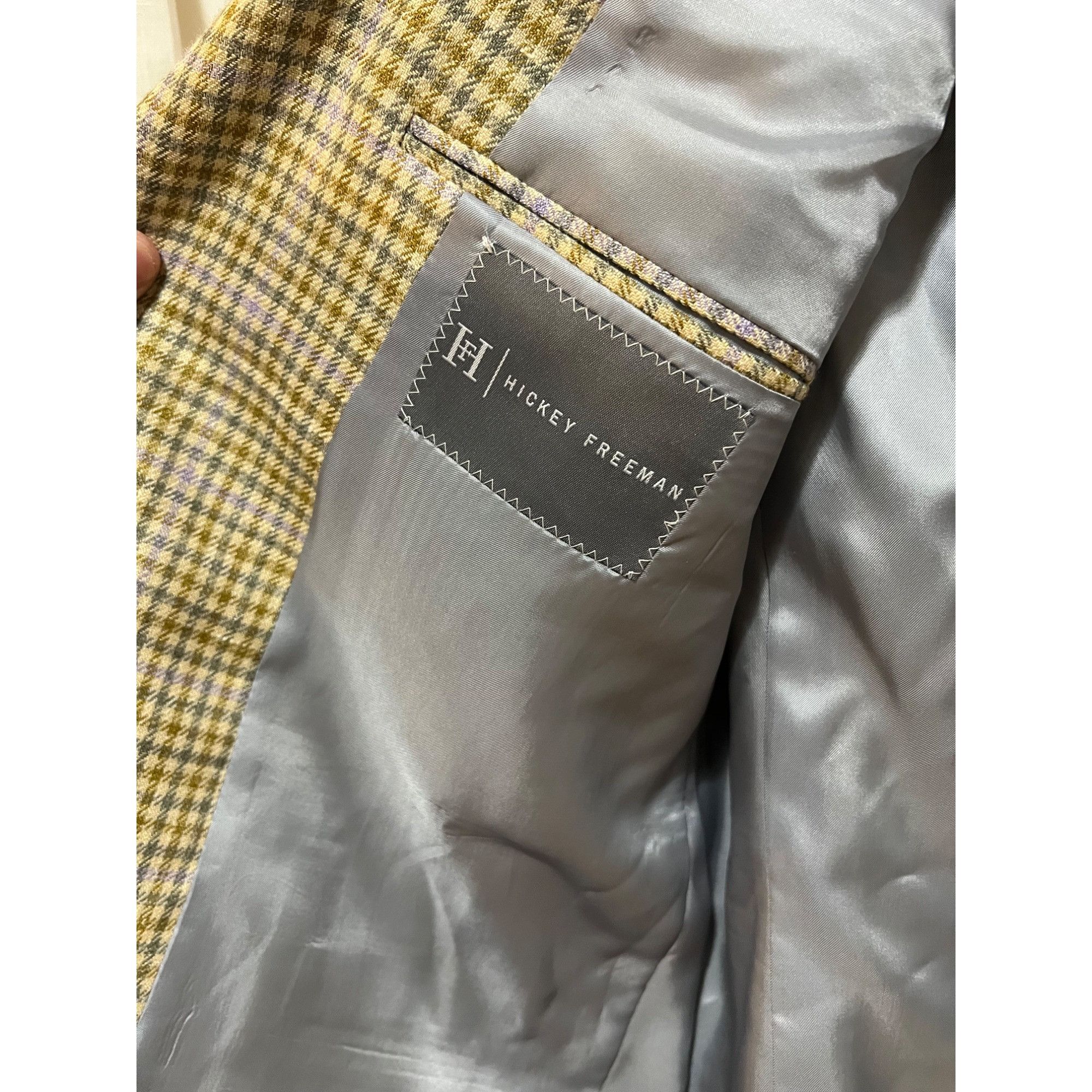 Hickey Freeman Hickey Freeman Wool Silk Linen Blend Blazer Sport Coat - Siz Size 44R - 4 Thumbnail