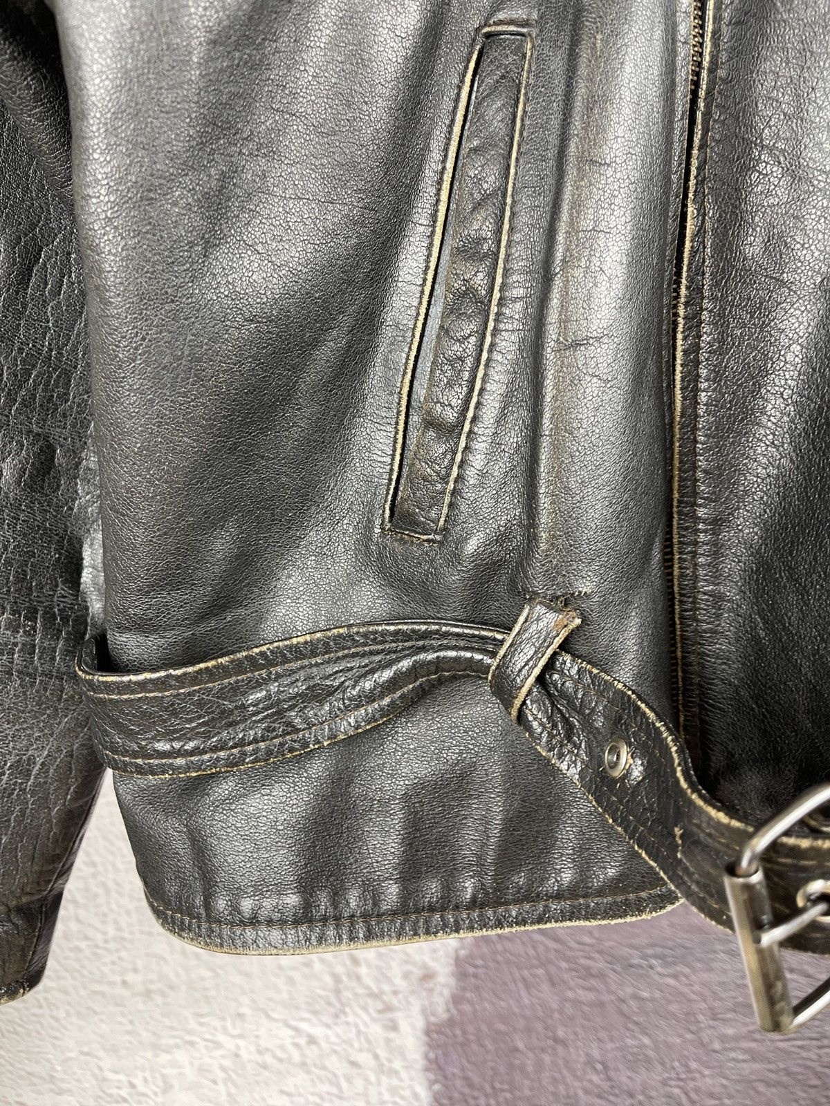 Vintage Norma Vintage 80s 90s Leather motorcycle jacket Kronos Rare Size US L / EU 52-54 / 3 - 7 Thumbnail