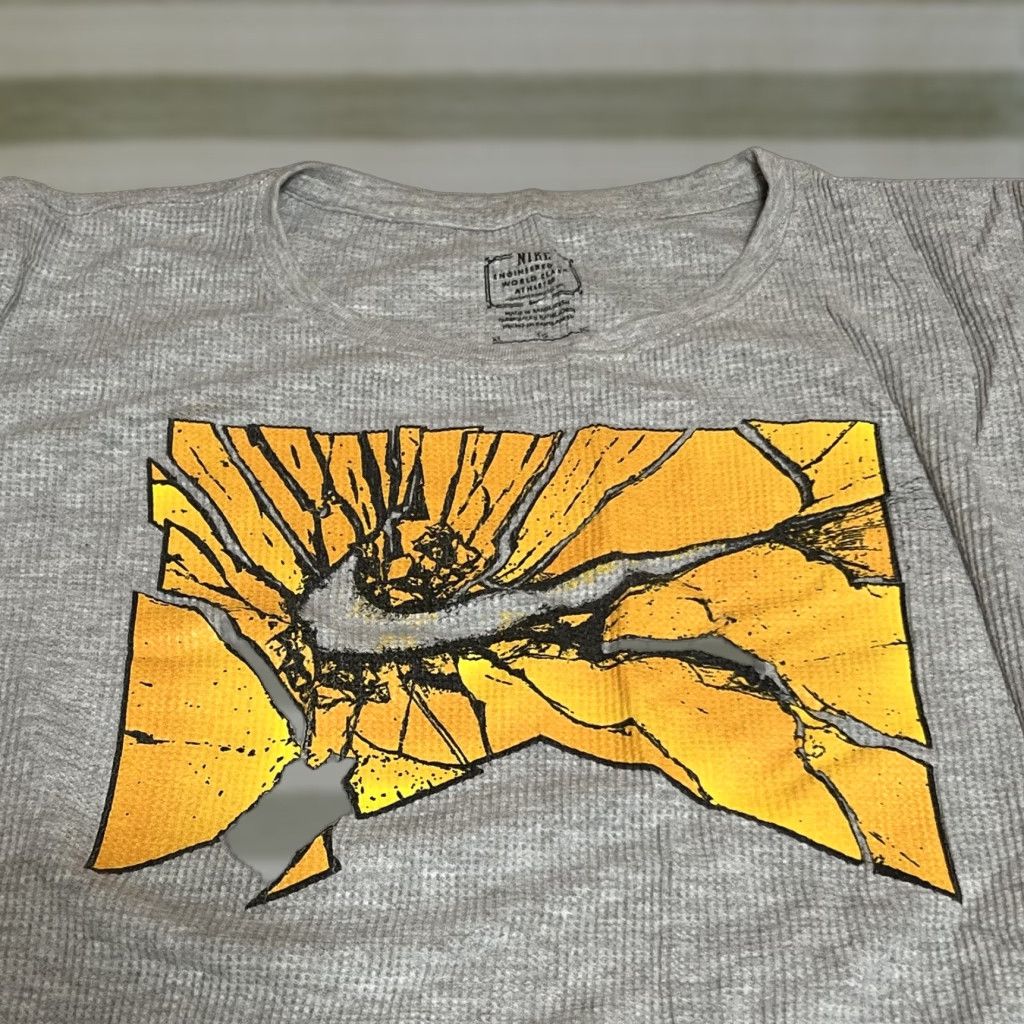 Nike Nike Women XL Top T-Shirt Swoosh Logo Waffle Knit Long Sleeve Shirt Pullover Crew Neck Size XL / US 12-14 / IT 48-50 - 1 Thumbnail