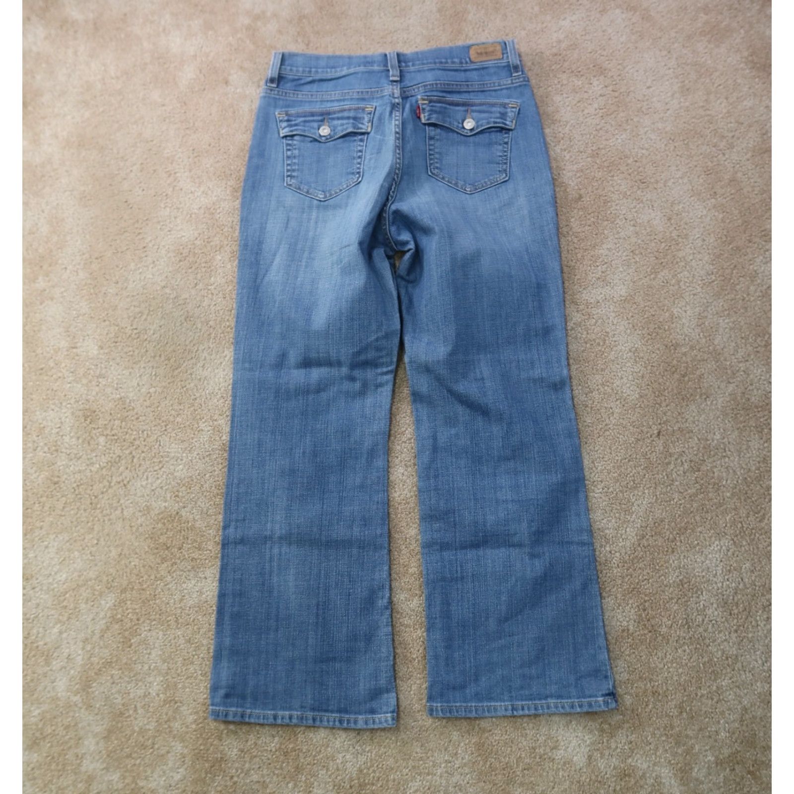 Levi's Levi's 512 Perfectly Slimming Bootcut Jeans Women's 12s Blue Denim Stretch Size 34" / US 12 / IT 48 - 7 Thumbnail