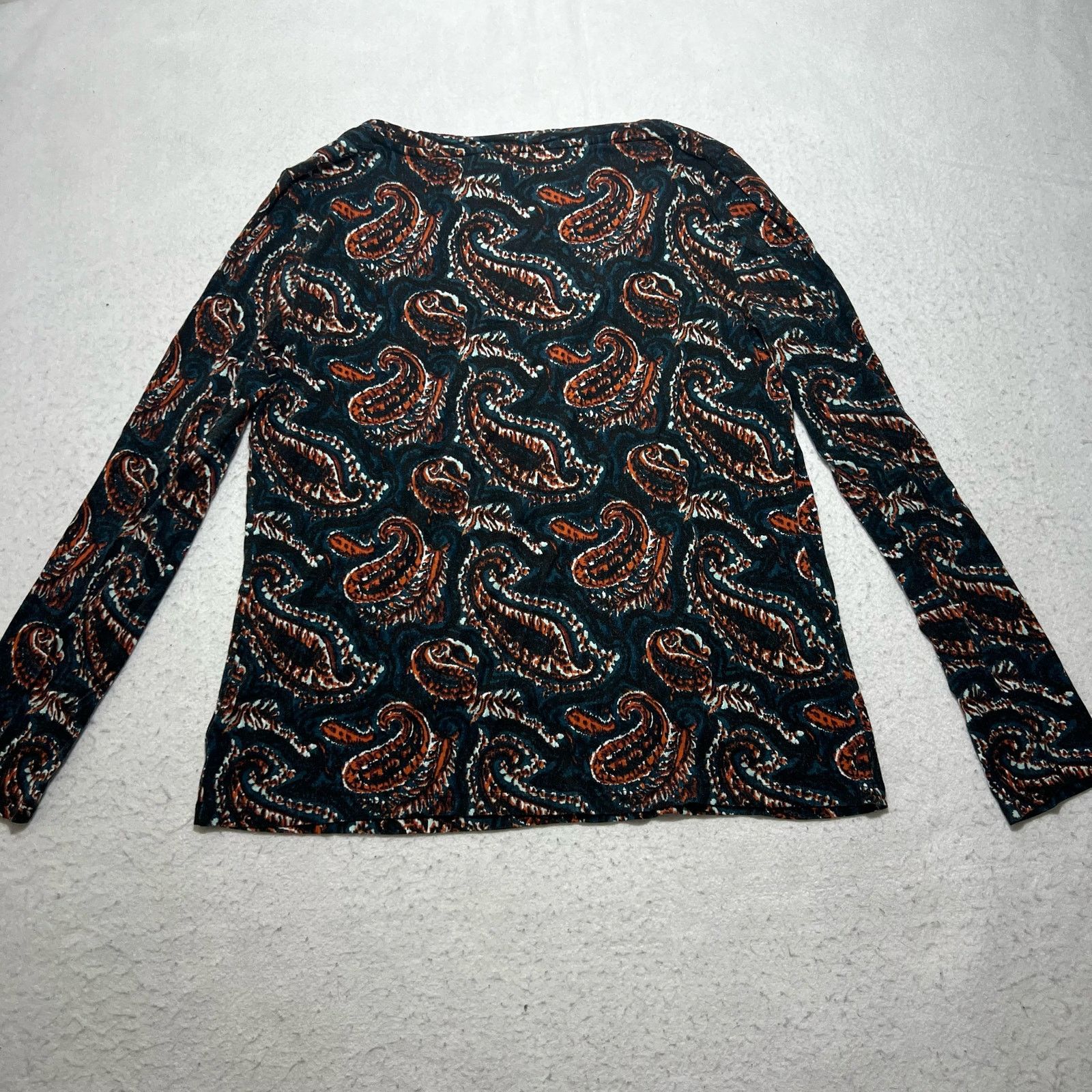 Other Talbots Long Sleeve Paisley Patterned Pullover T Shirt Top Size M / US 6-8 / IT 42-44 - 10 Thumbnail