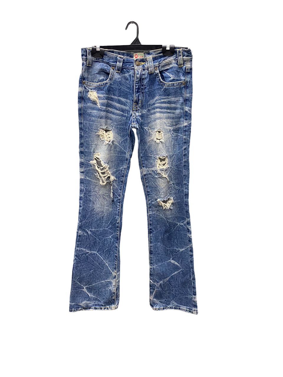 Japanese Brand 💥BEST OFFER💥OZ-FIRST PINKBALL BOOTCUT DISTRESSED DENIM Size US 32 / EU 48 - 1 Thumbnail