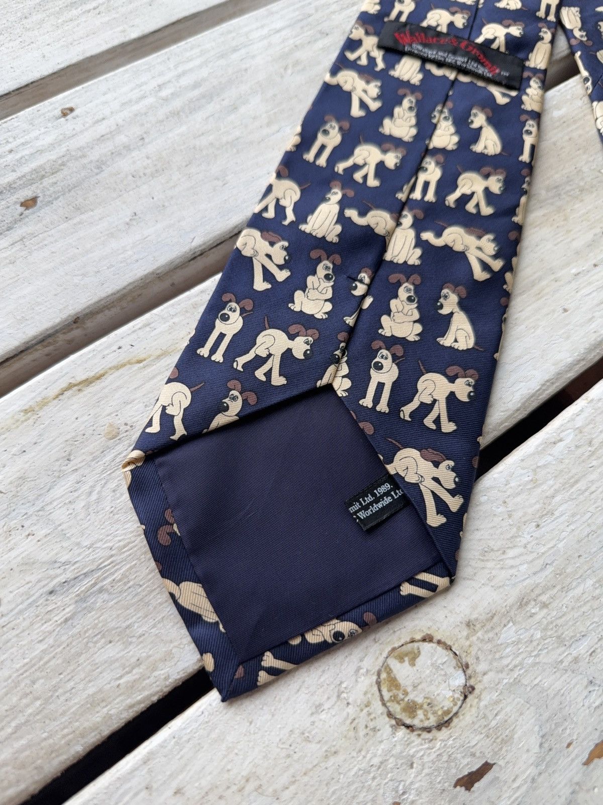 Cartoon Network × Vintage Vintage Wallace & Gromit Gromit Dog Novelty Tie – 90s Print Size ONE SIZE - 6 Thumbnail
