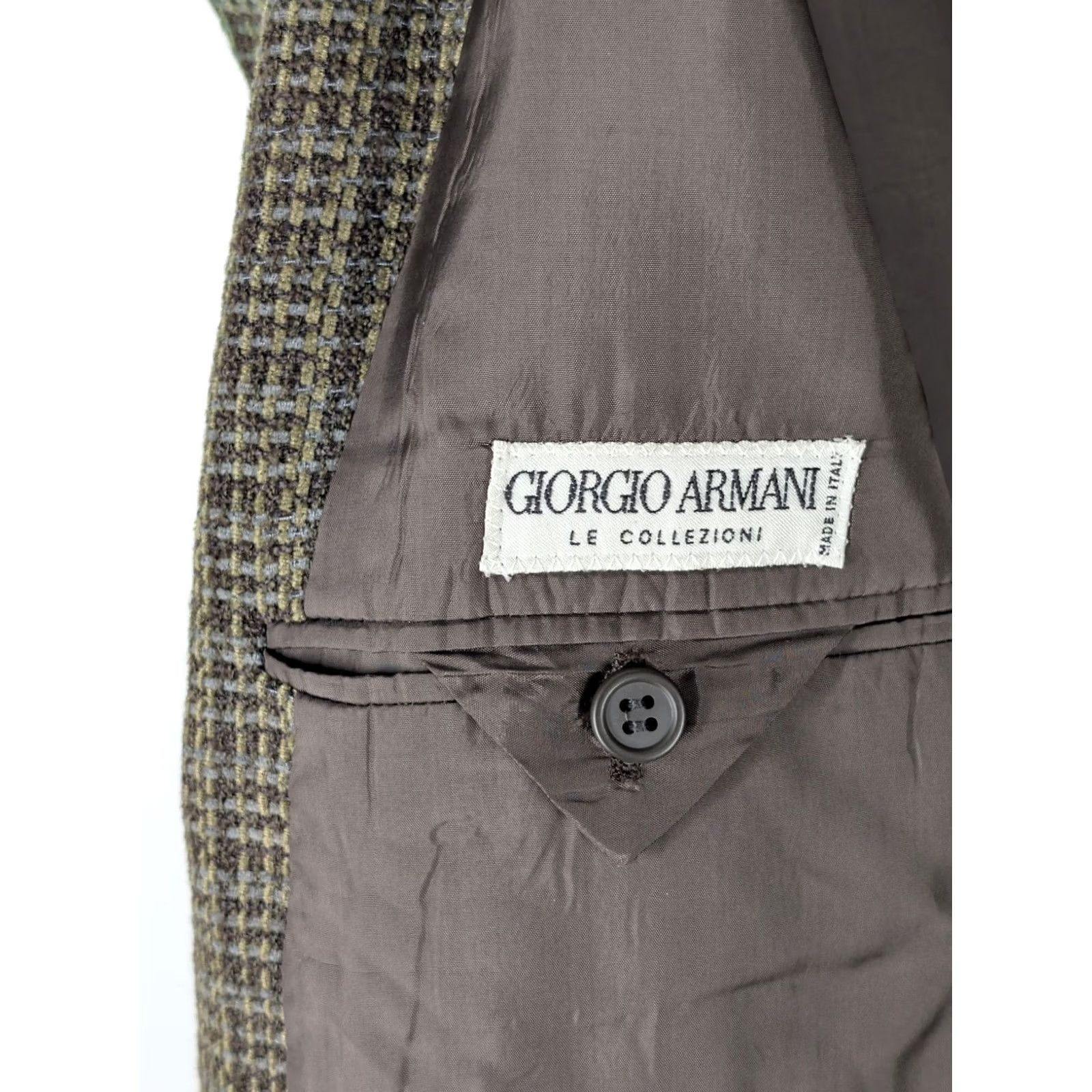 Giorgio Armani Giorgio Armani Blazer Vintage 90s Y2K Mod Sculpted Wool Blend Green 42 Mens Notch 2-Button Jacket Regular Length Size 42 Size 42R - 5 Thumbnail