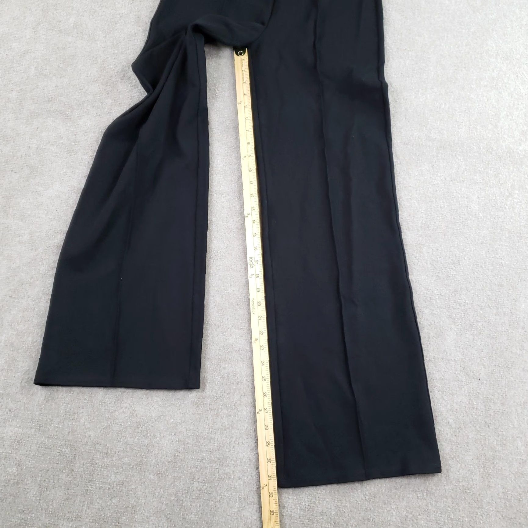 Vintage Jude Connally Womens Small Black Felicia Wide Leg Dress Stretch Made USA Pants Fashion Size 28" / US 6 / IT 42 - 2 Thumbnail