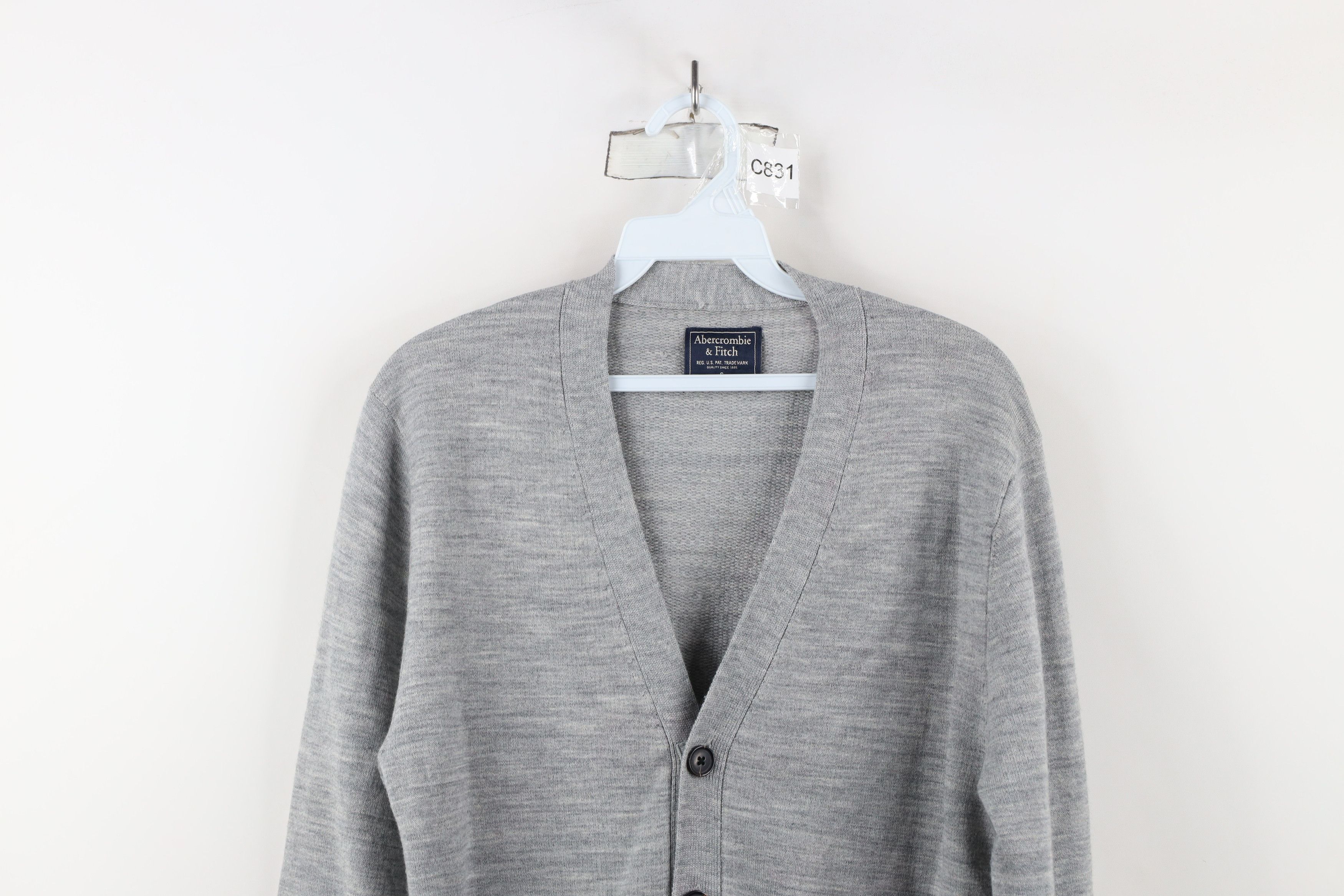 Abercrombie & Fitch × Vintage Vintage Y2K Abercrombie & Fitch Knit Cardigan Sweater Gray Size US S / EU 44-46 / 1 - 2 Thumbnail