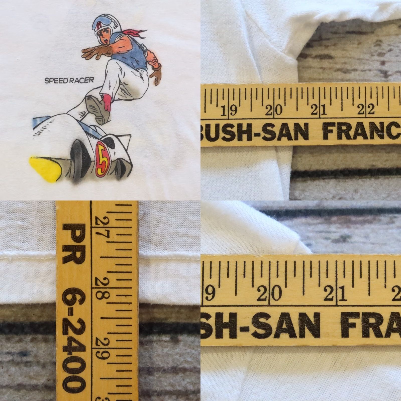 Vintage VINTAGE Speed Racer T-Shirt Shirt XL White Mens Size US XL / EU 56 / 4 - 8 Thumbnail