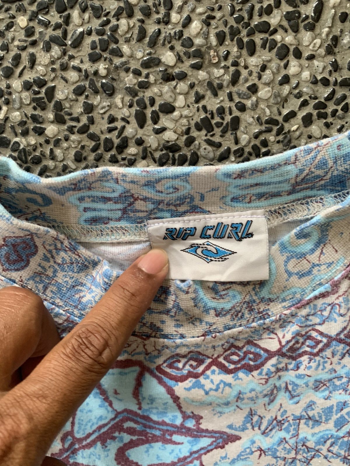 Rip Curl Vintage 90s Rip Curl Striped OVP Surf / Surfing T shirt Size US L / EU 52-54 / 3 - 8 Thumbnail