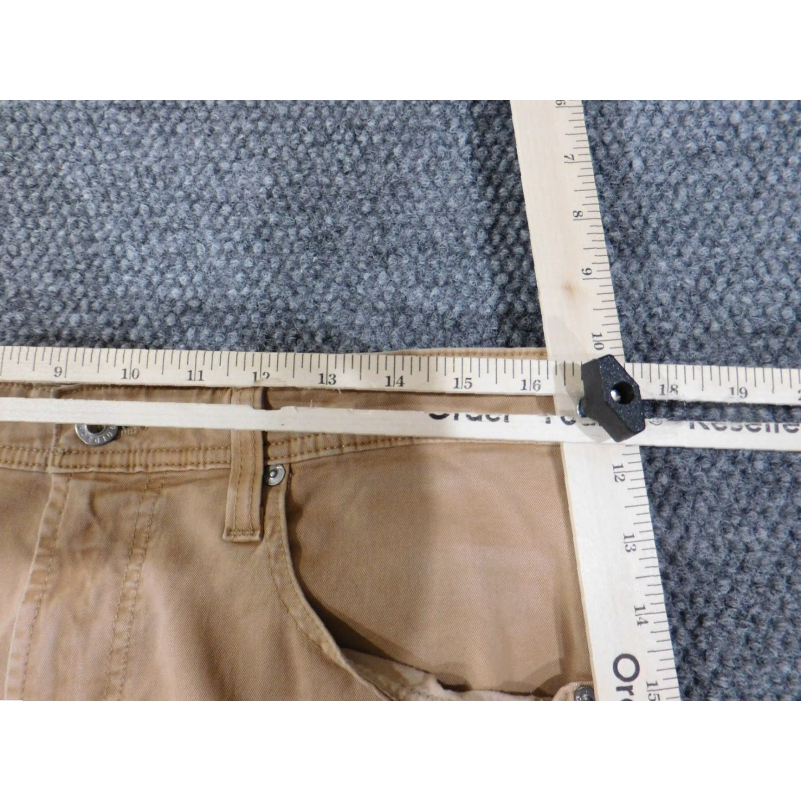 Denime AG Adriano Goldschmied jeans mens 34x34 beige slim straight denim 34 inseam mid rise regular backstage? Size US 34 / EU 50 - 5 Thumbnail