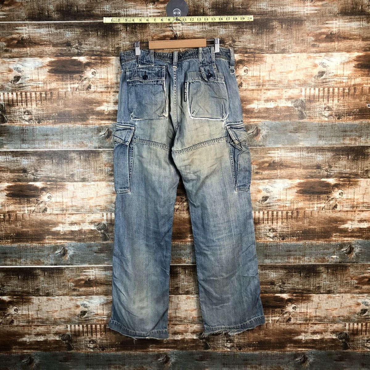 OVER THE STRiPES DLL Over The Stripes patchwork Blue Multipocket Pants #C632 Size US 30 / EU 46 - 18 Thumbnail