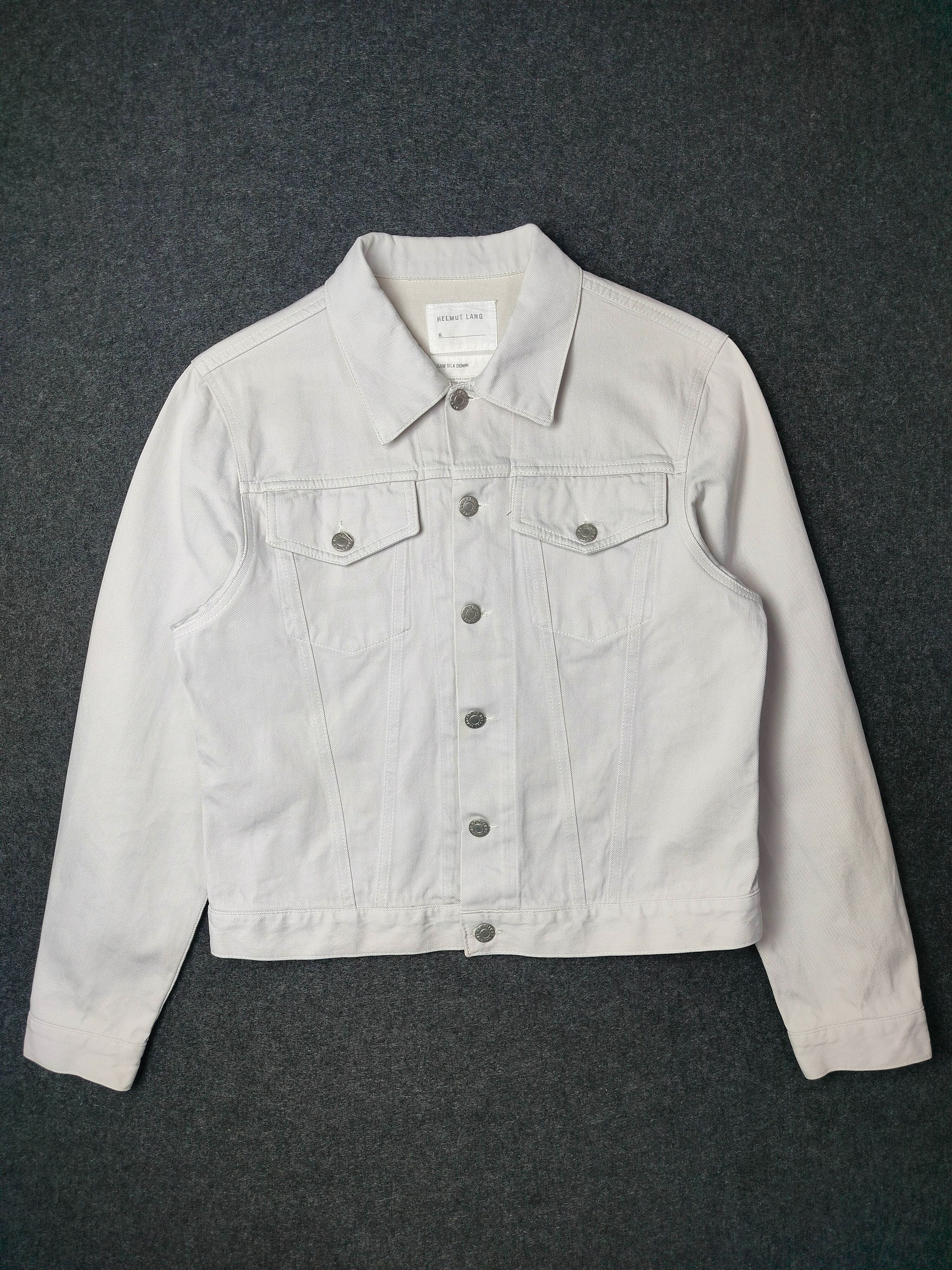 Helmut Lang HELMUT LANG ARCHIVE: Raw Black Silk Denim Jacket size