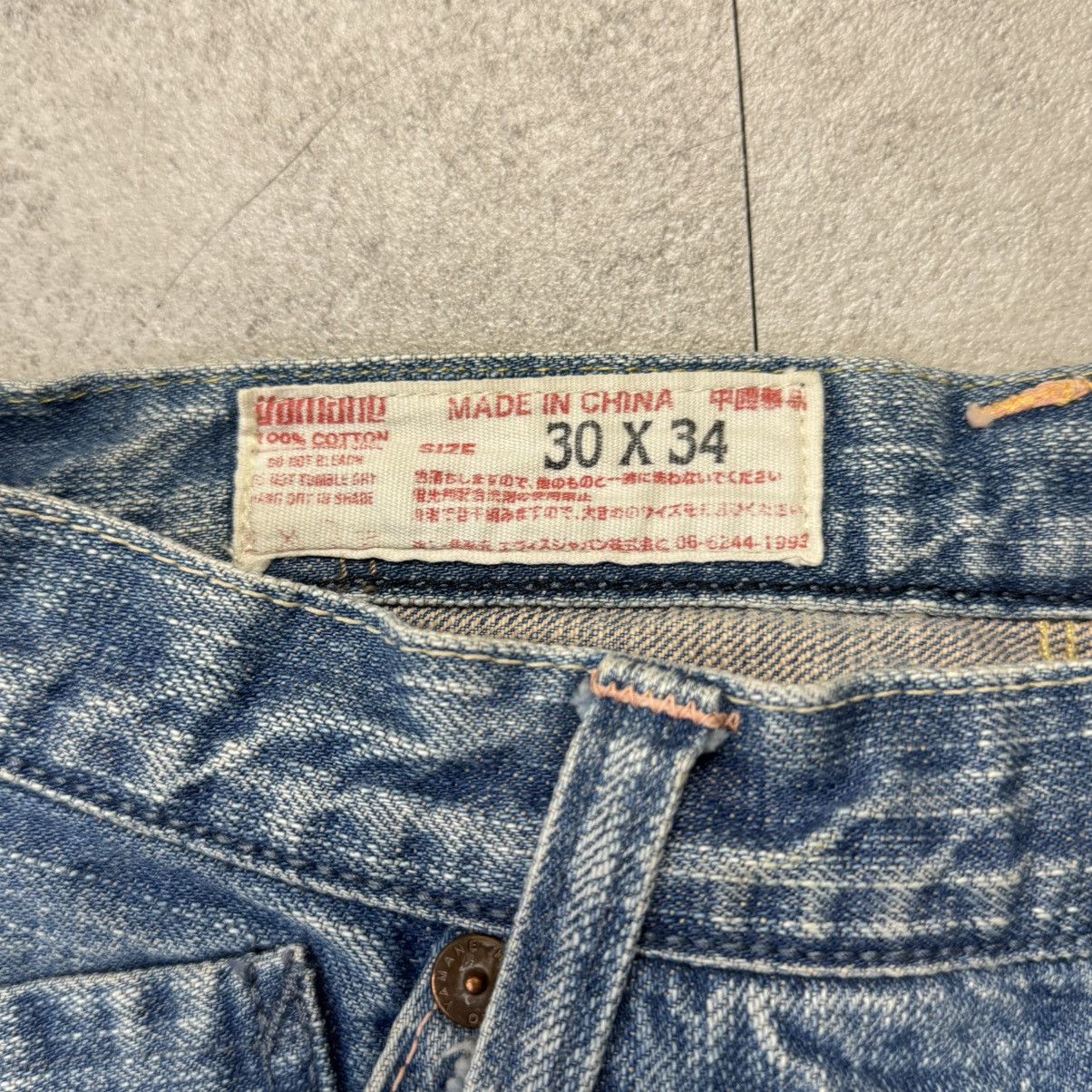 Evisu Evisu Face Half Denim Jeans Pants Size US 30 / EU 46 - 4 Thumbnail