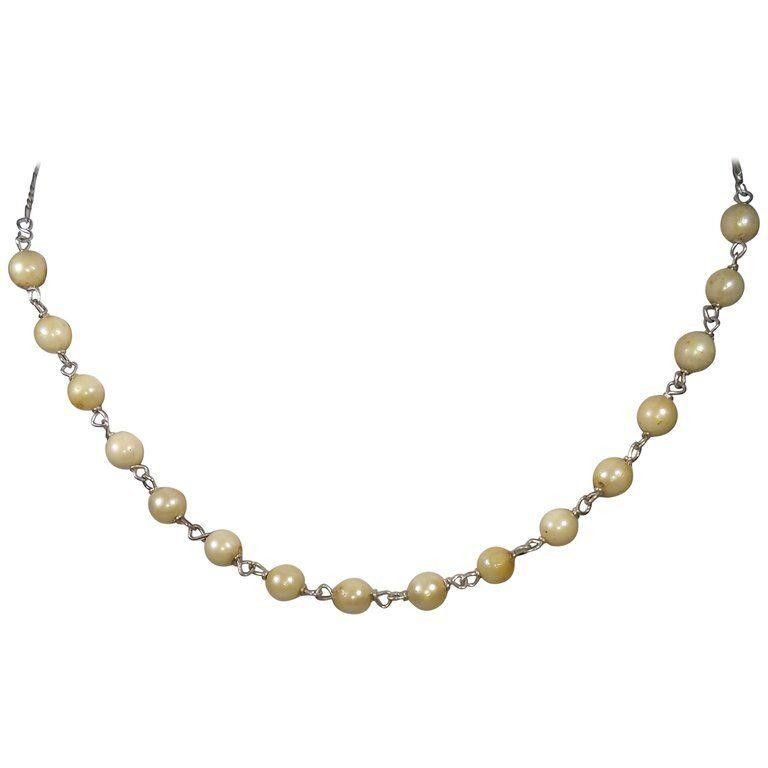 Handmade Alberto Juan Mexican Handmade Silver Natural Pearl Necklace Size ONE SIZE - 1 Thumbnail
