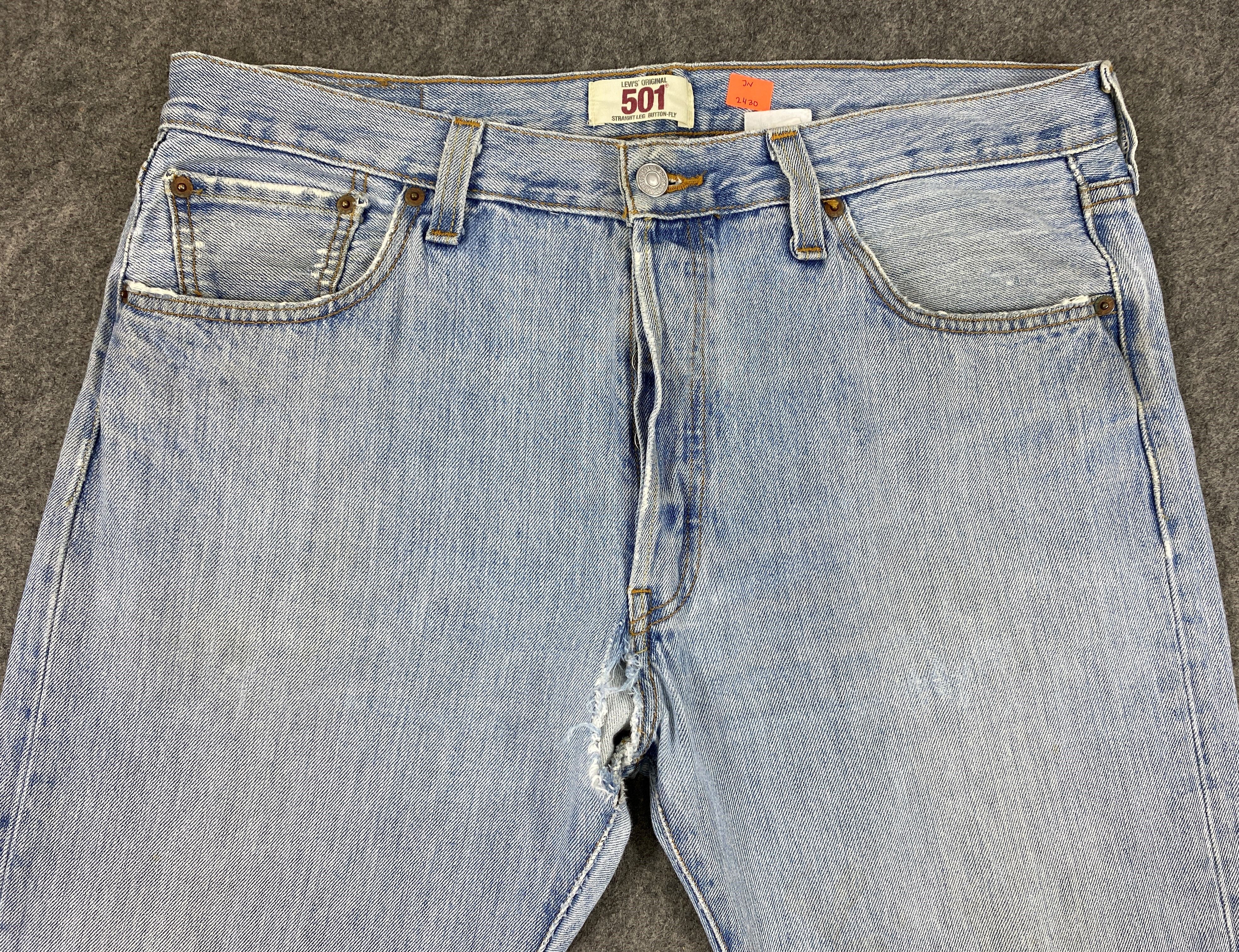 Japanese Brand Light Blue Wash Vintage Levi's 501 Jeans 36x32 Denim -JN2430 Size US 36 / EU 52 - 3 Thumbnail