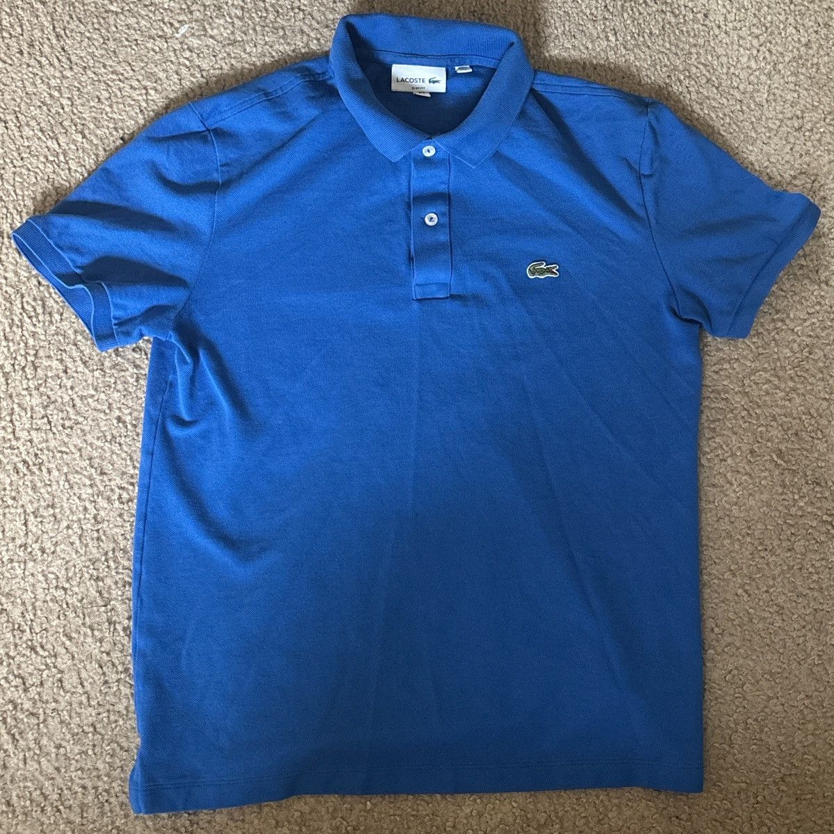 Lacoste Mens Medium Lacoste Blue Polo Shirt Size US M / EU 48-50 / 2 - 1 Thumbnail