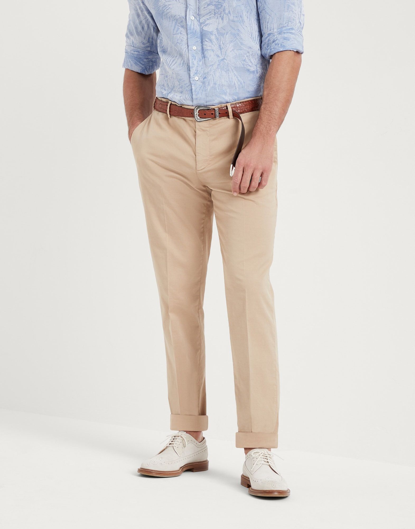 Dyed Pants in Medium Brown