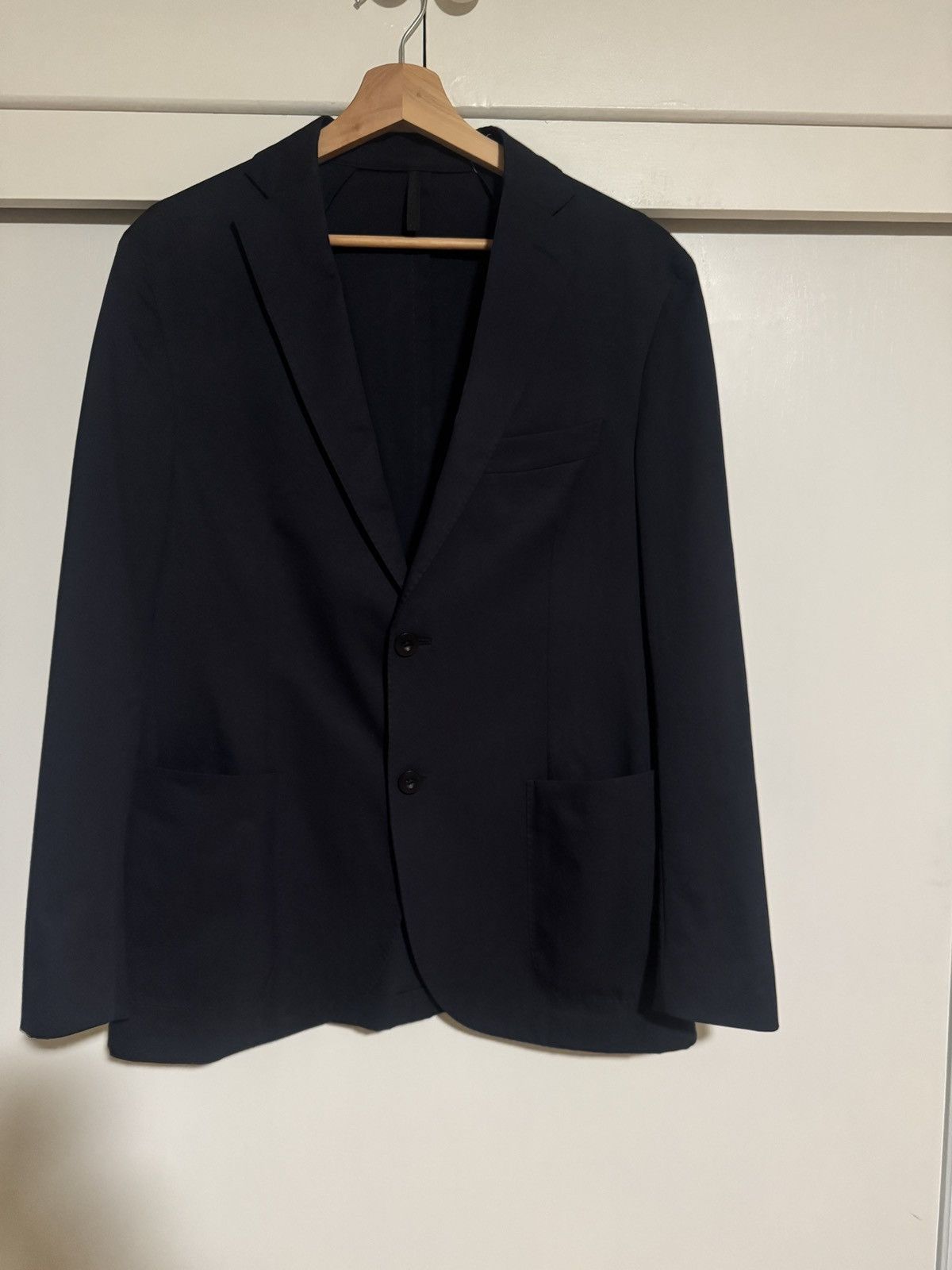 Slowear Montedoro (Slowear) Technical Travel Blazer - Navy - Slim 50 Size 38R - 1 Thumbnail