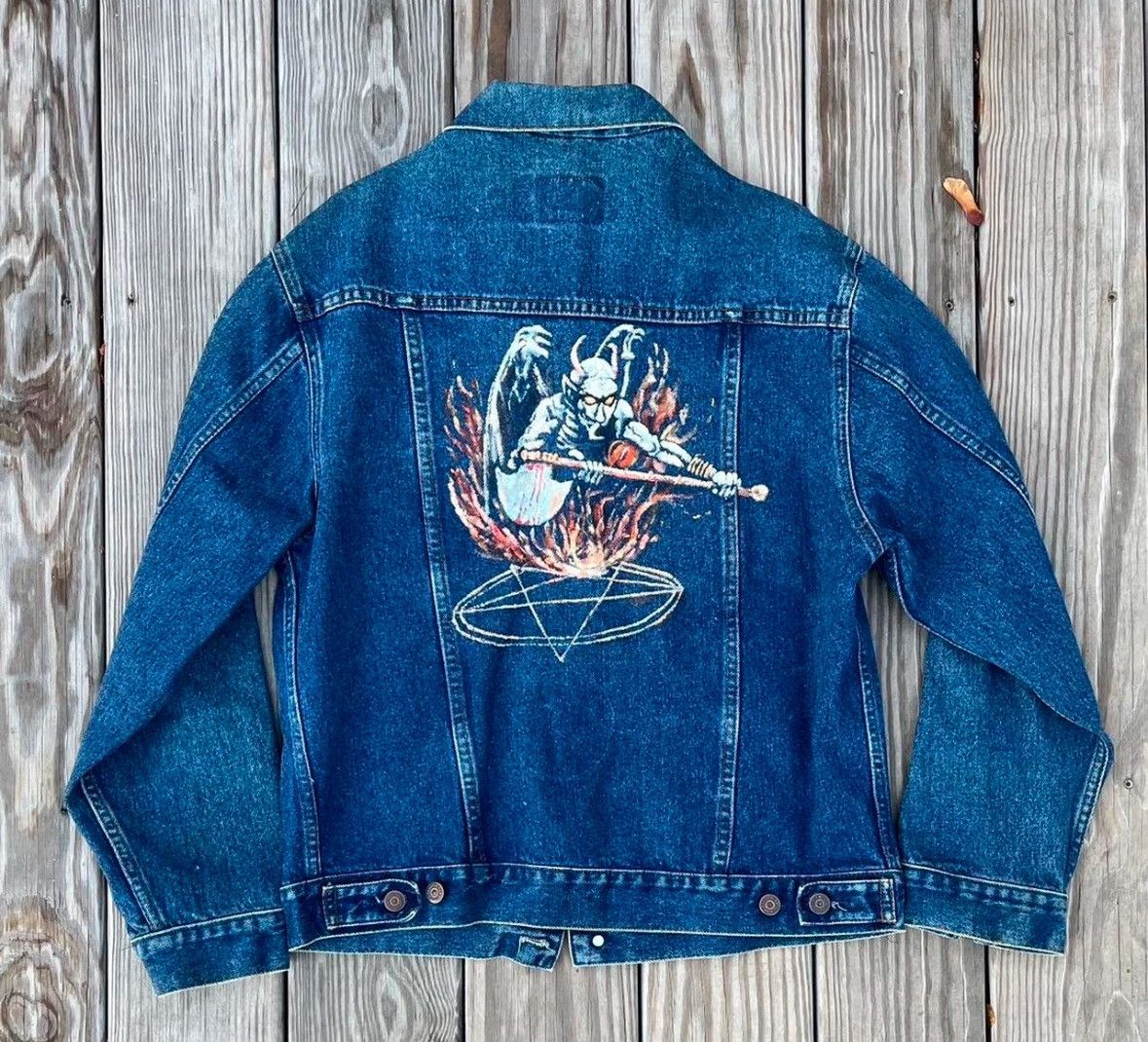 Gap Vintage 80’s custom painted Gap denim jacket Size US M / EU 48-50 / 2 - 1 Thumbnail