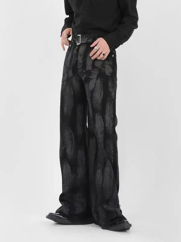 VIBE Vintage tie-dye washed wide-leg jeans Size US 34 / EU 50 - 5 Thumbnail