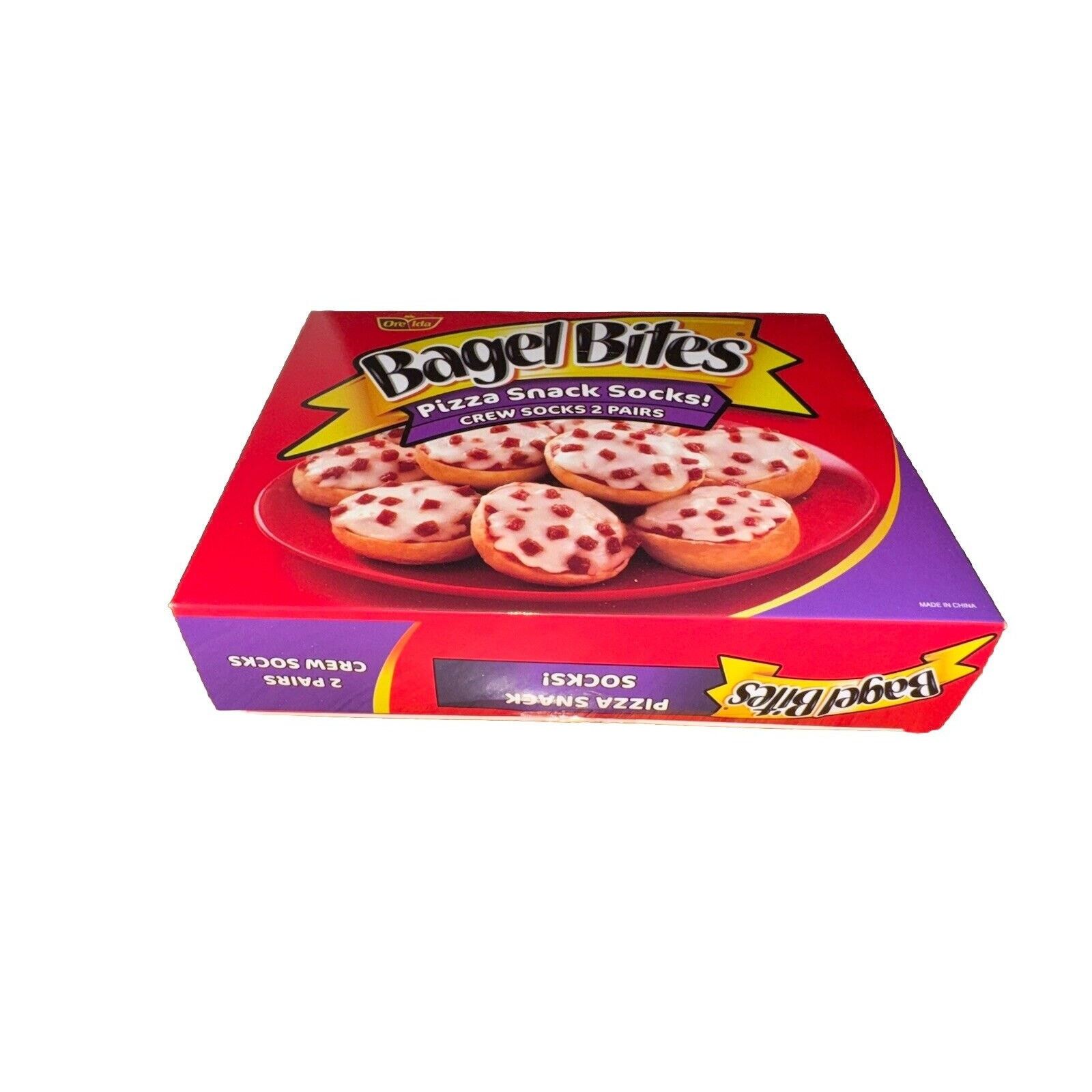 The Unbranded Brand Two Pairs Odd Sox Bagel Bites Crazy Socks Mini Pizza Bites Size ONE SIZE - 2 Thumbnail