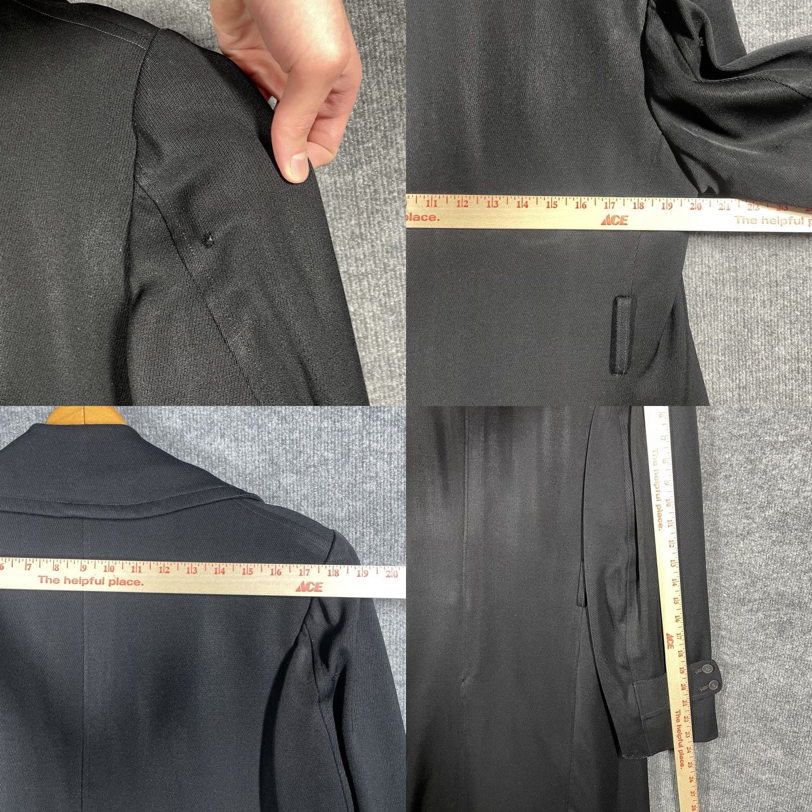 Vintage VINTAGE WWII 40s Gabardine Whipcord Trench Coat Mens 38 Black Wool Military USN Size US XXS / EU 40 - 10 Thumbnail