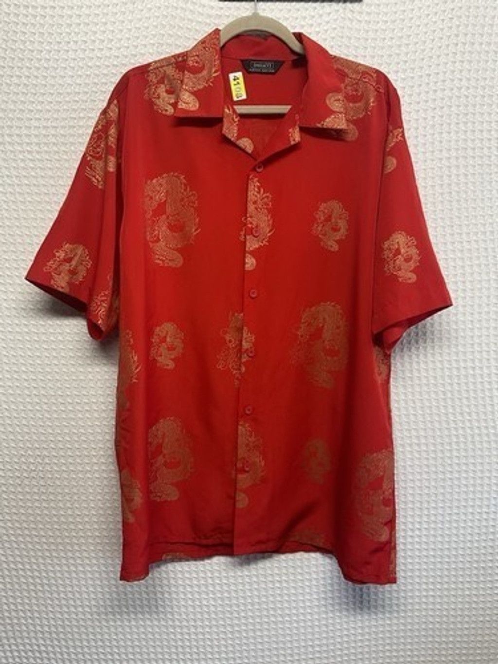 Other NWOT Dagacci Red Oriental Gold Dragon Print Shirt Men M/L Size US M / EU 48-50 / 2 - 9 Thumbnail
