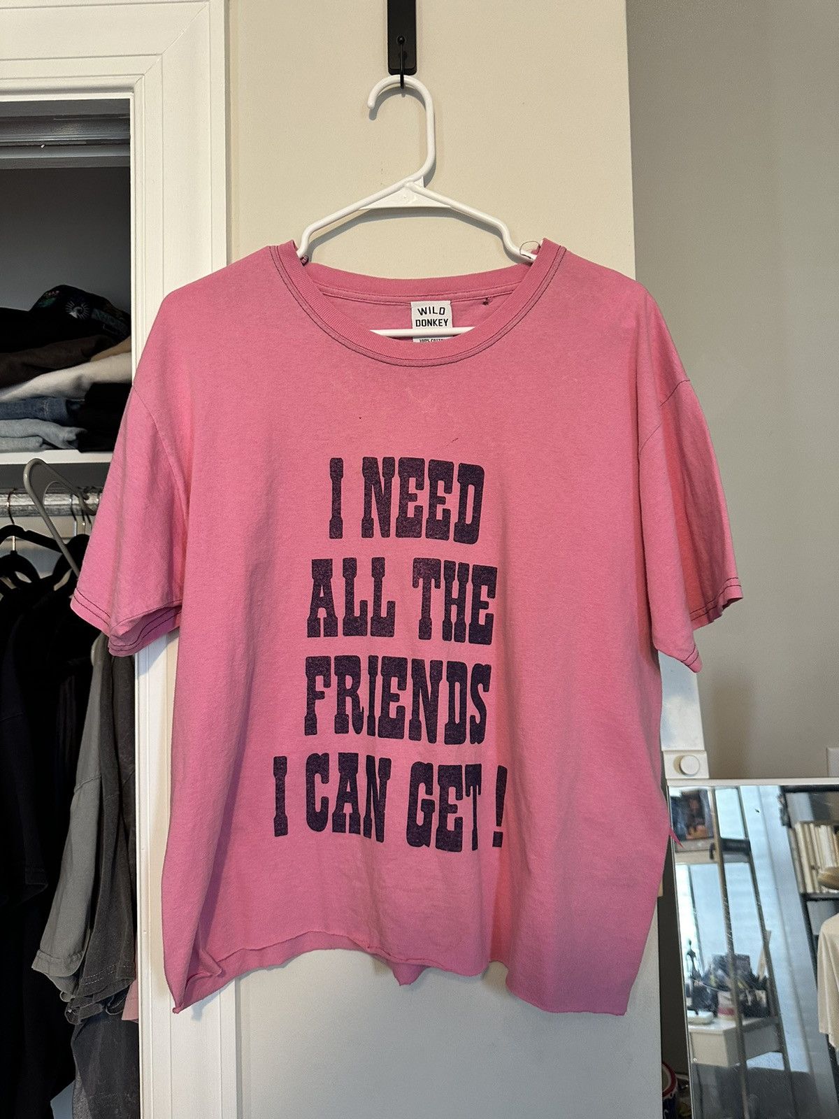 Designer × Vintage Wild Donkey I NEED ALL THE FRIENDS I CAN GET’ T Cropped Size M / US 6-8 / IT 42-44 - 1 Thumbnail