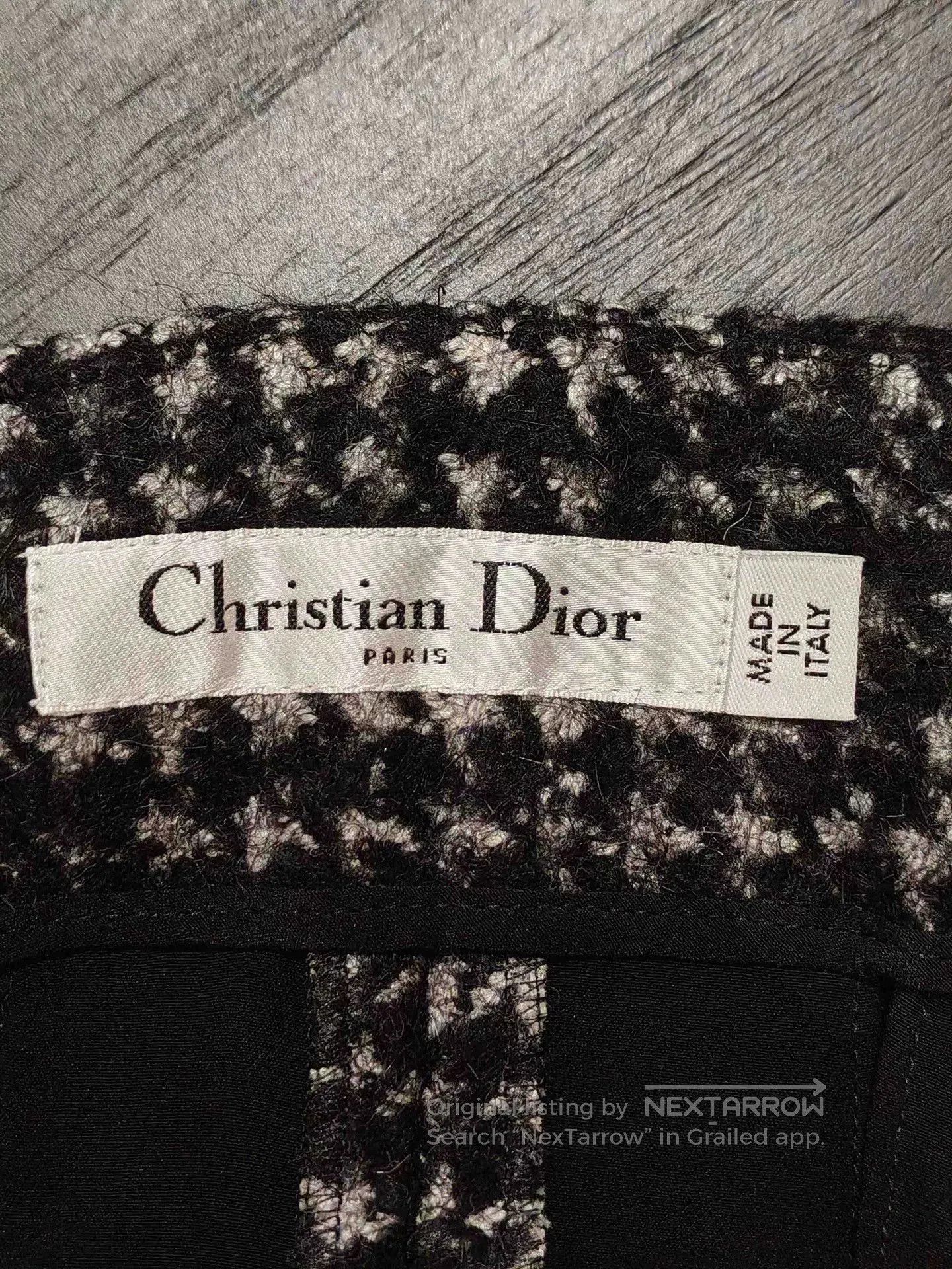 Dior Christian Dior Houndstooth Wool Blend Skirt. Size 28" / US 6 / IT 42 - 3 Thumbnail