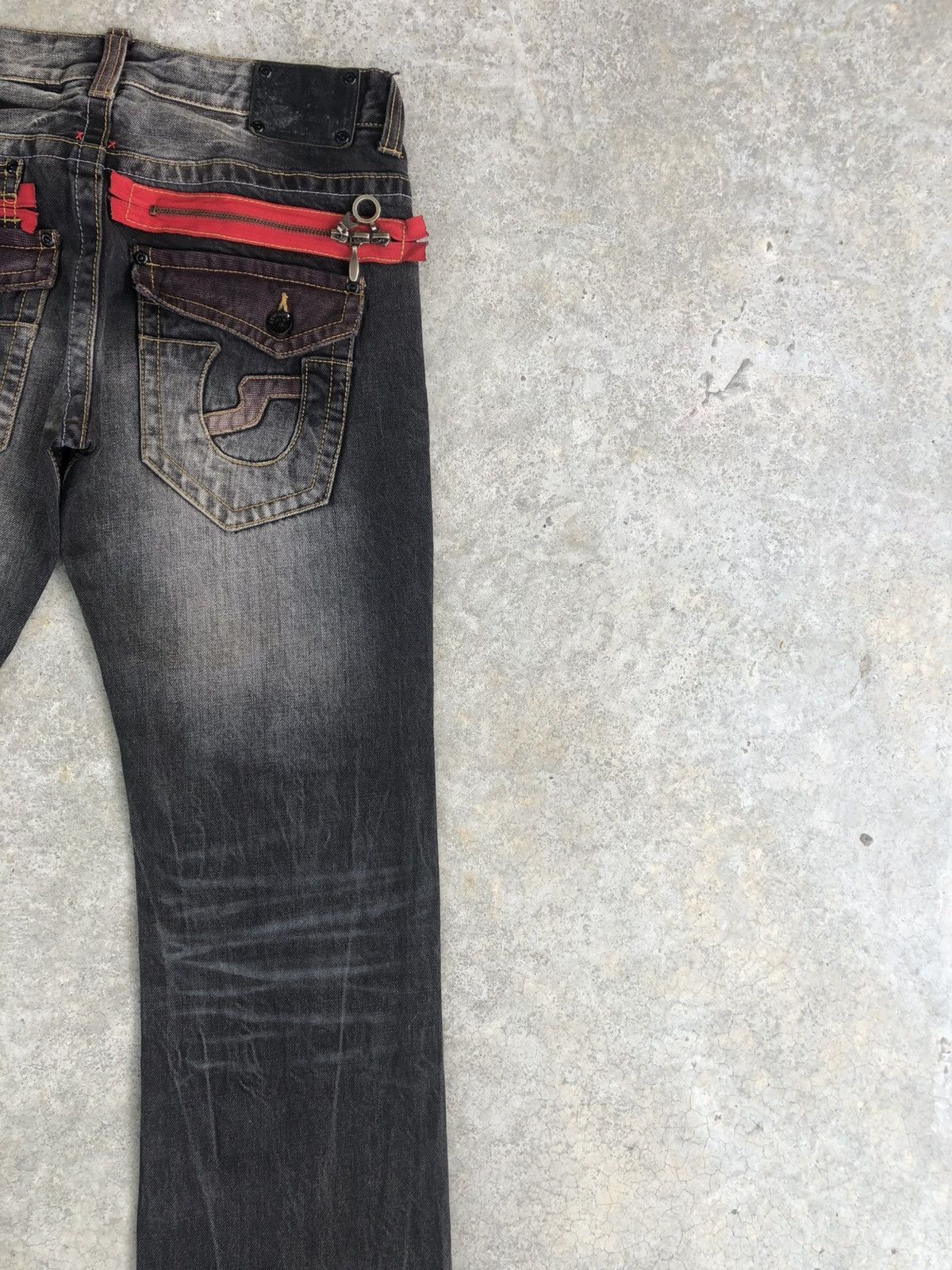 semanticdesign Japanese Semantic Design Flared Jeans Distressed Punk Style Size US 30 / EU 46 - 10 Thumbnail