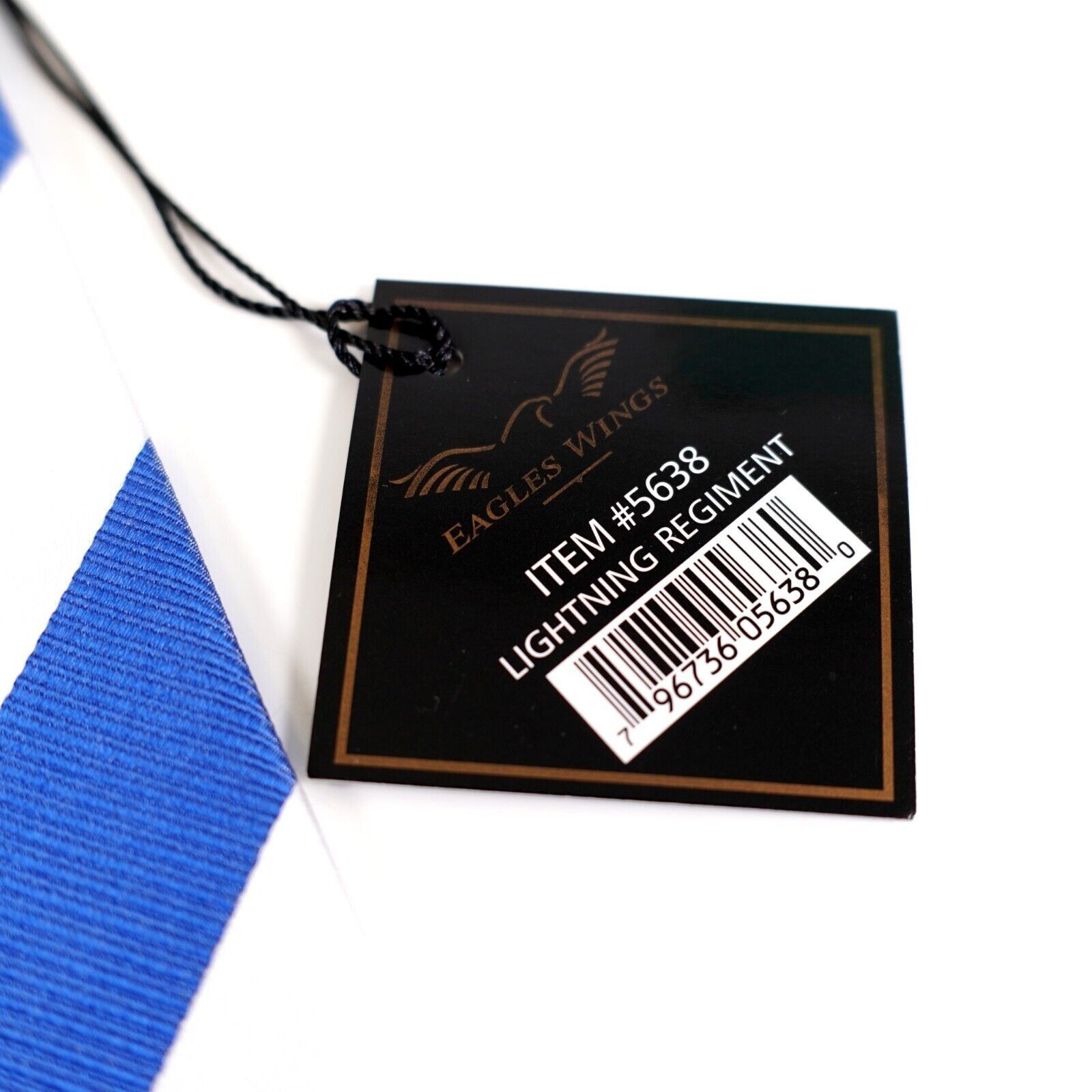 NHL NEW NHL Blue White Lightning Hockey Striped Ribbed Woven Sil Size ONE SIZE - 3 Thumbnail