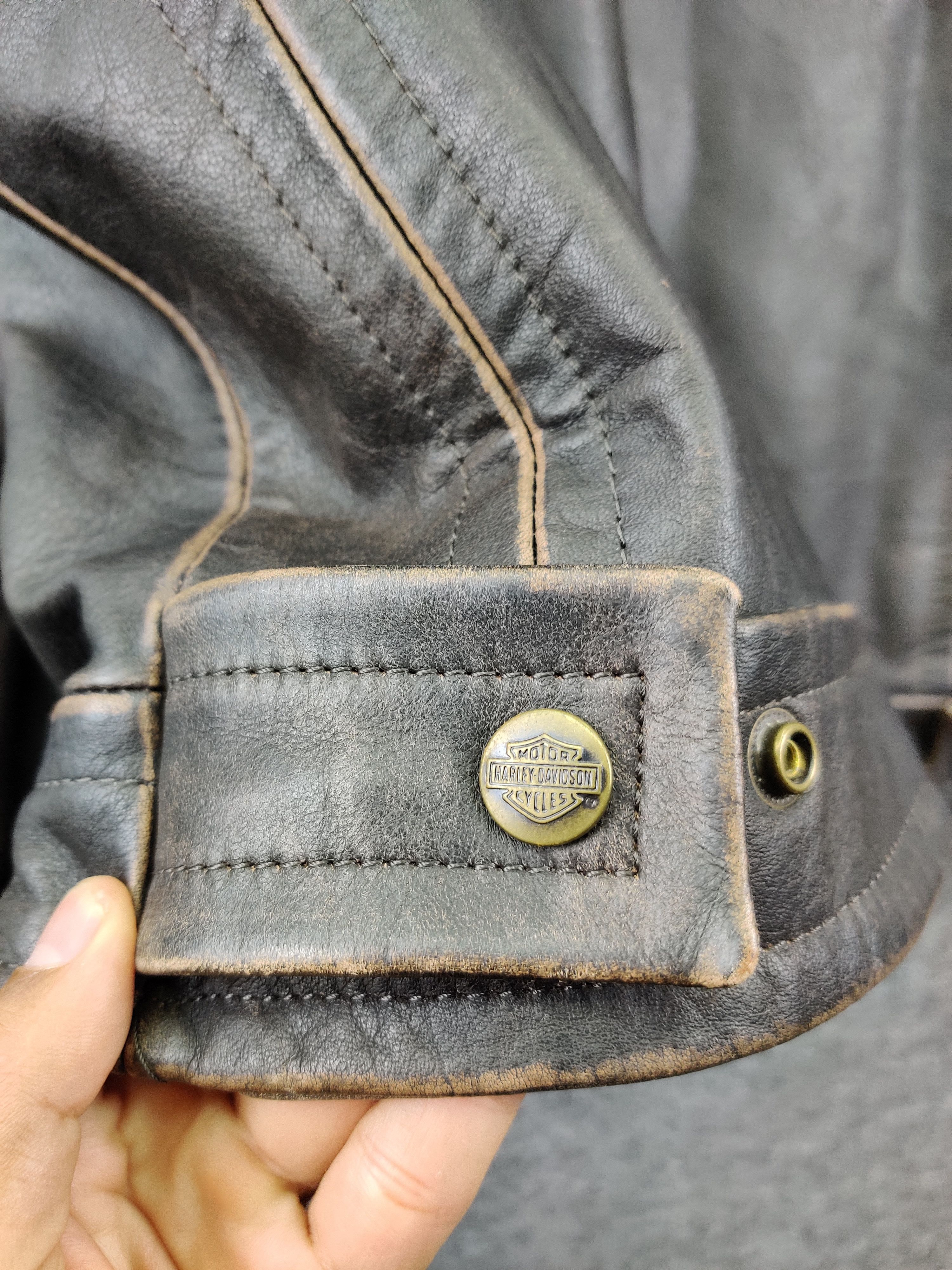 Harley Davidson Nice❗Vintage Harley Davidson Motorcycle Leather Jacket Size US M / EU 48-50 / 2 - 10 Thumbnail