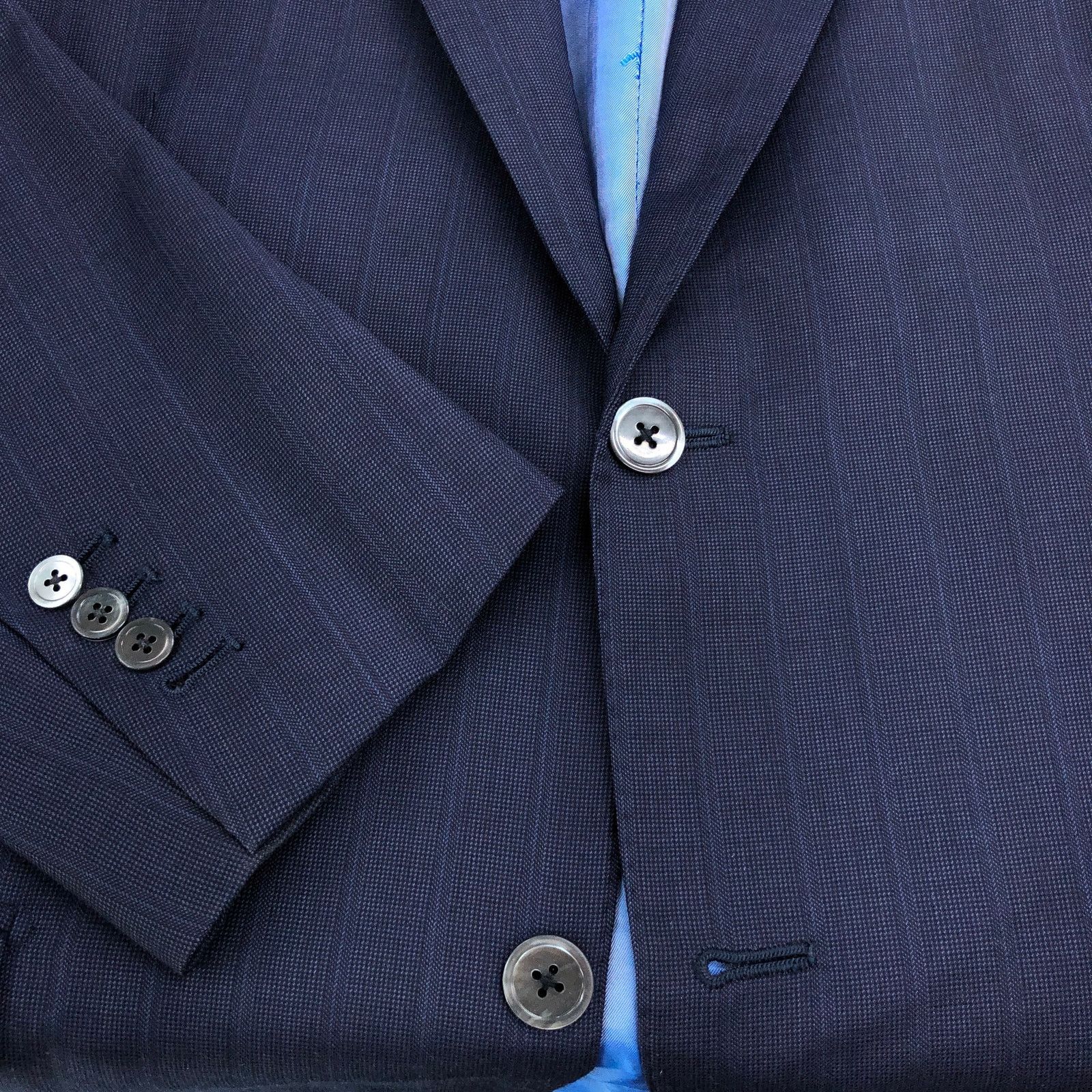 Isaia ISAIA Size 46L Sport Coat Blazer Base S Timeless 140s Blue Size 46L - 19 Thumbnail