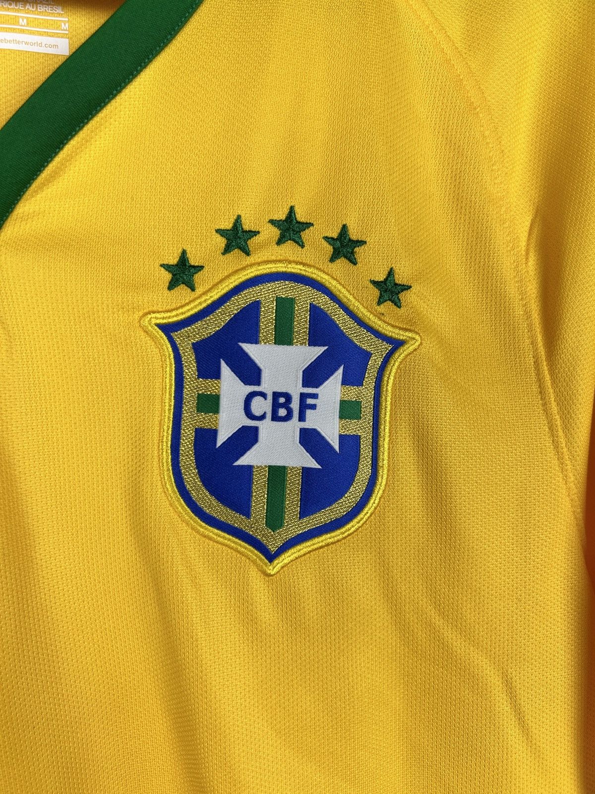 Nike Nike Brazil CBF 2014 Home World Cup Soccer Jersey Yellow M Size US M / EU 48-50 / 2 - 3 Thumbnail
