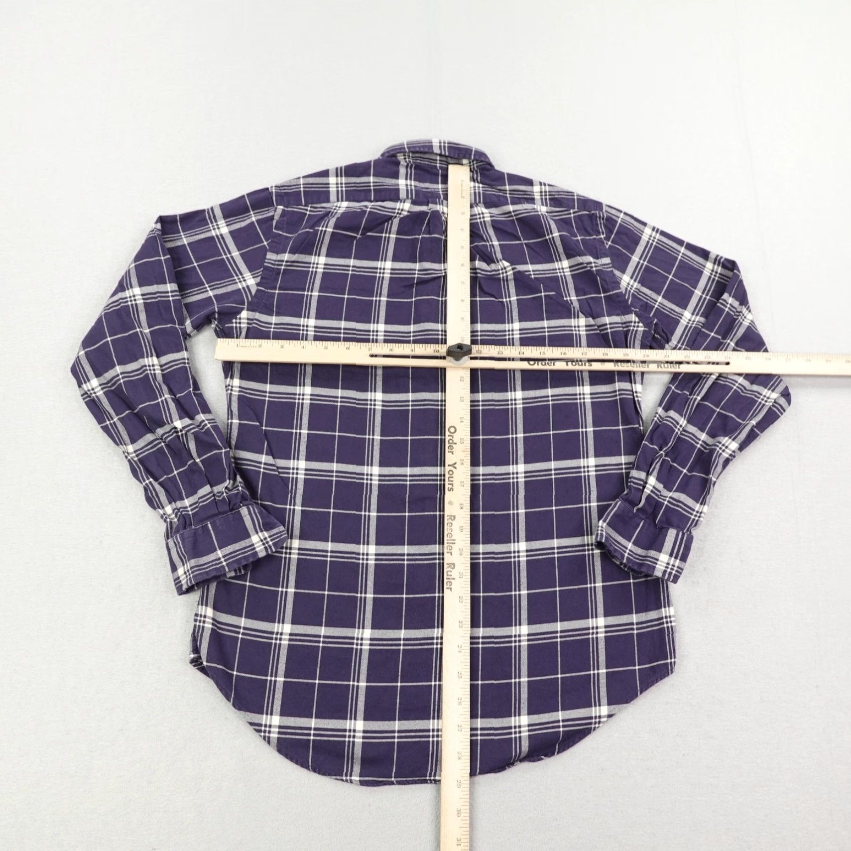 Polo Ralph Lauren VINTAGE Polo Ralph Lauren Shirt Mens Small Blue Plaid Flannel Button-Up Casual Outdoors Preppy Cotton Size US S / EU 44-46 / 1 - 4 Thumbnail