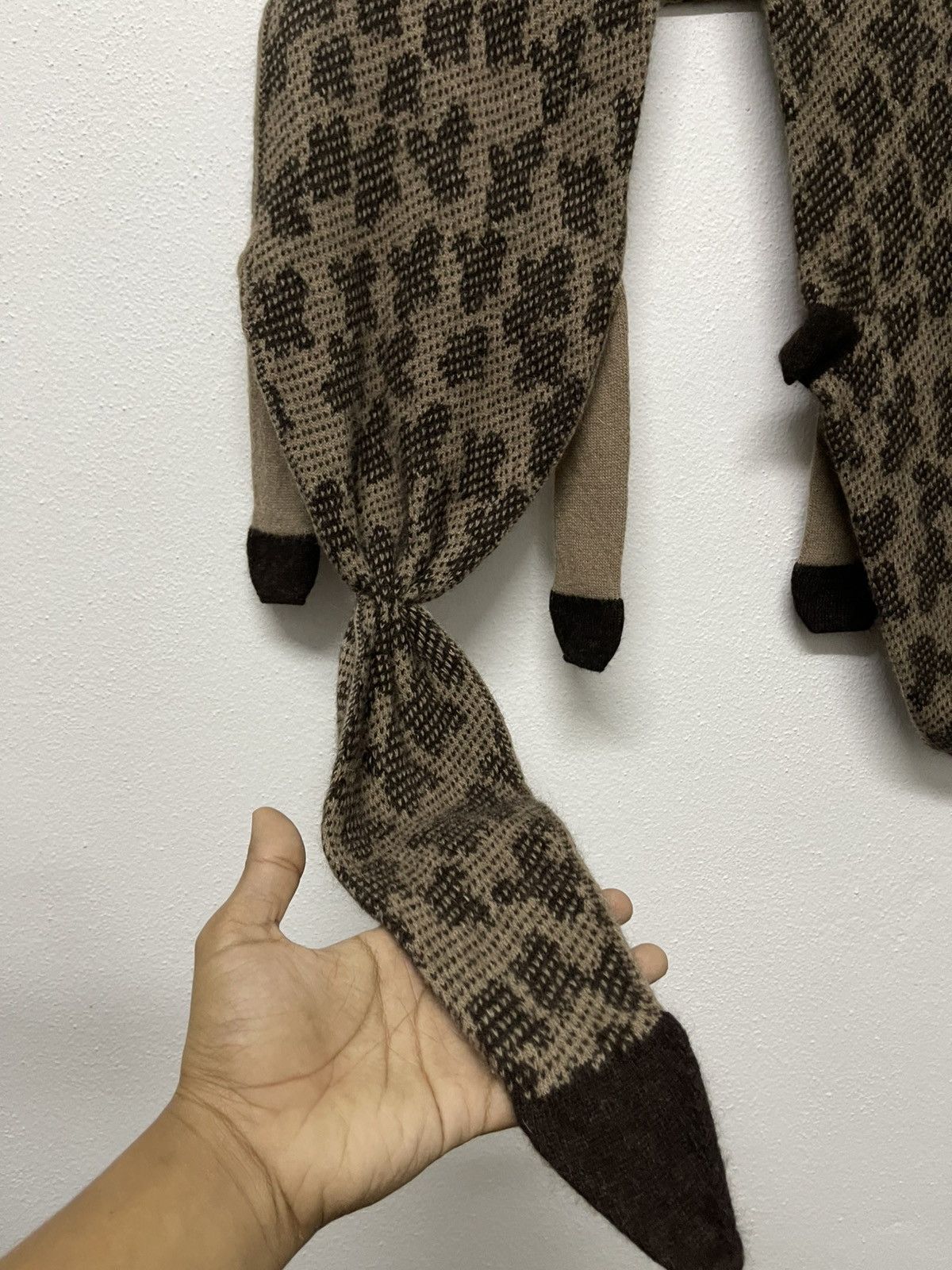Issey Miyake 90s ISSEY MIYAKE WOOL SCARF RARE DESIGN Size ONE SIZE - 5 Thumbnail