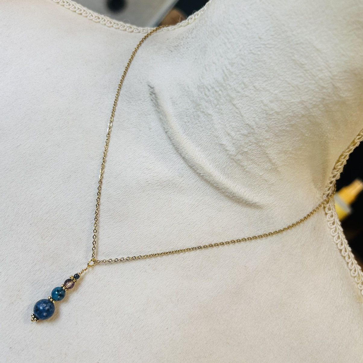 Handmade Handcrafted sodalite dragon vein agate hematite necklace set Size ONE SIZE - 4 Thumbnail