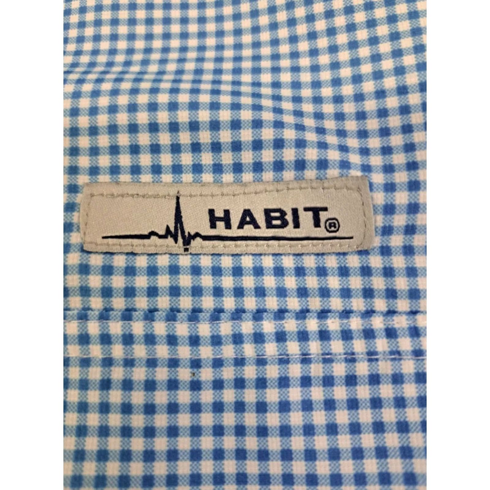 Habitat Habit Mens Blue Long Sleeve Button Down Shirt Vented Outdoor Fishing 2XL #6198 Size US XXL / EU 58 / 5 - 5 Thumbnail