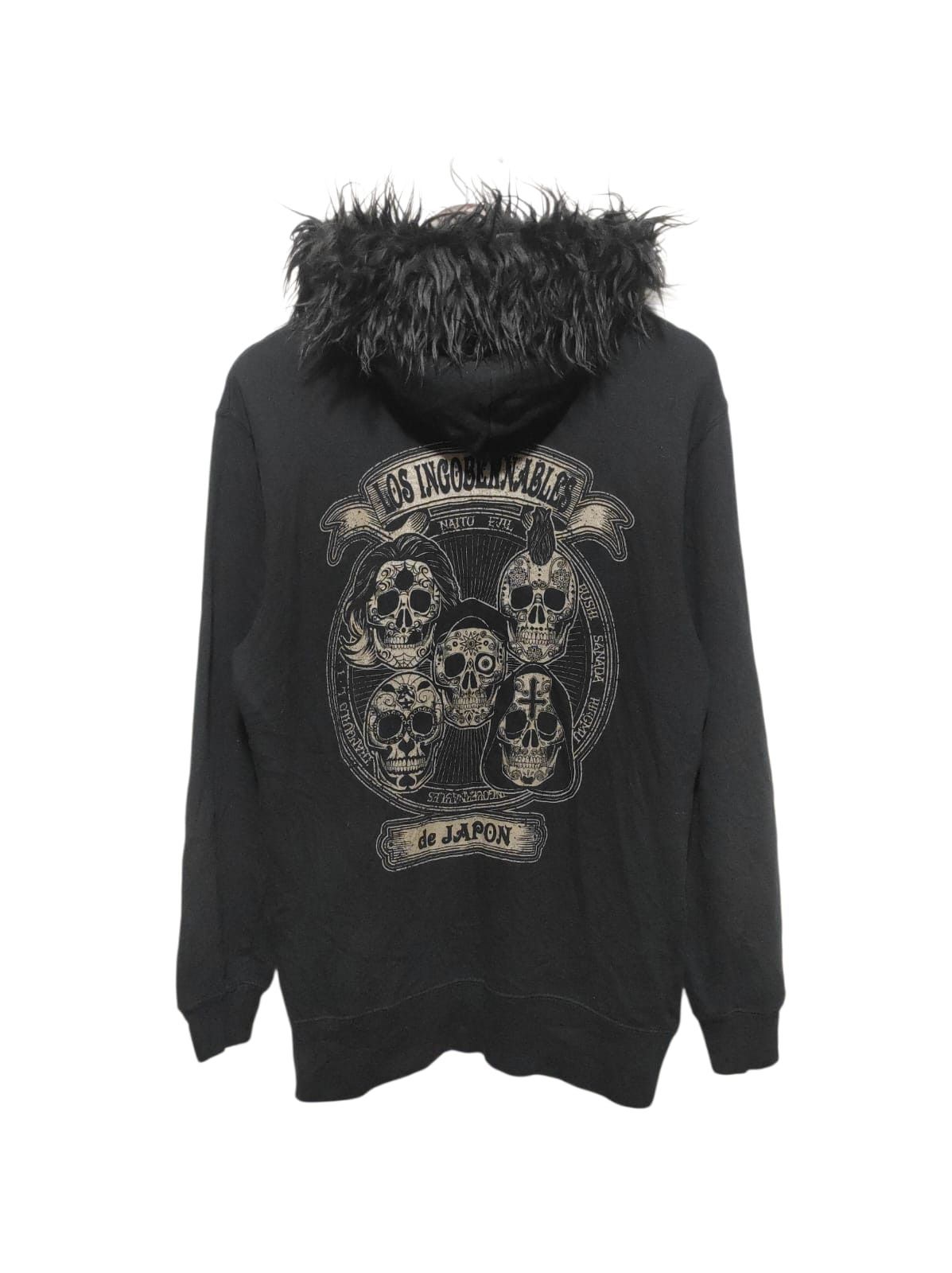 If Six Was Nine Los Ingobernables De Japan Skull Zip Fur Hoodie LGB style Size US M / EU 48-50 / 2 - 2 Thumbnail