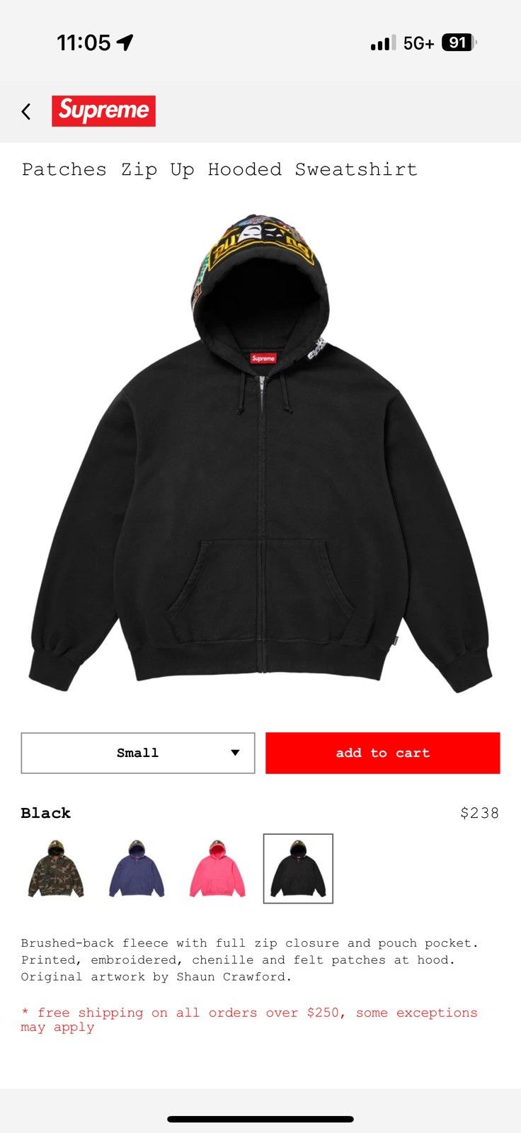 Supreme Supreme Work Zip Up Hooded Sweatshirt | Grailed