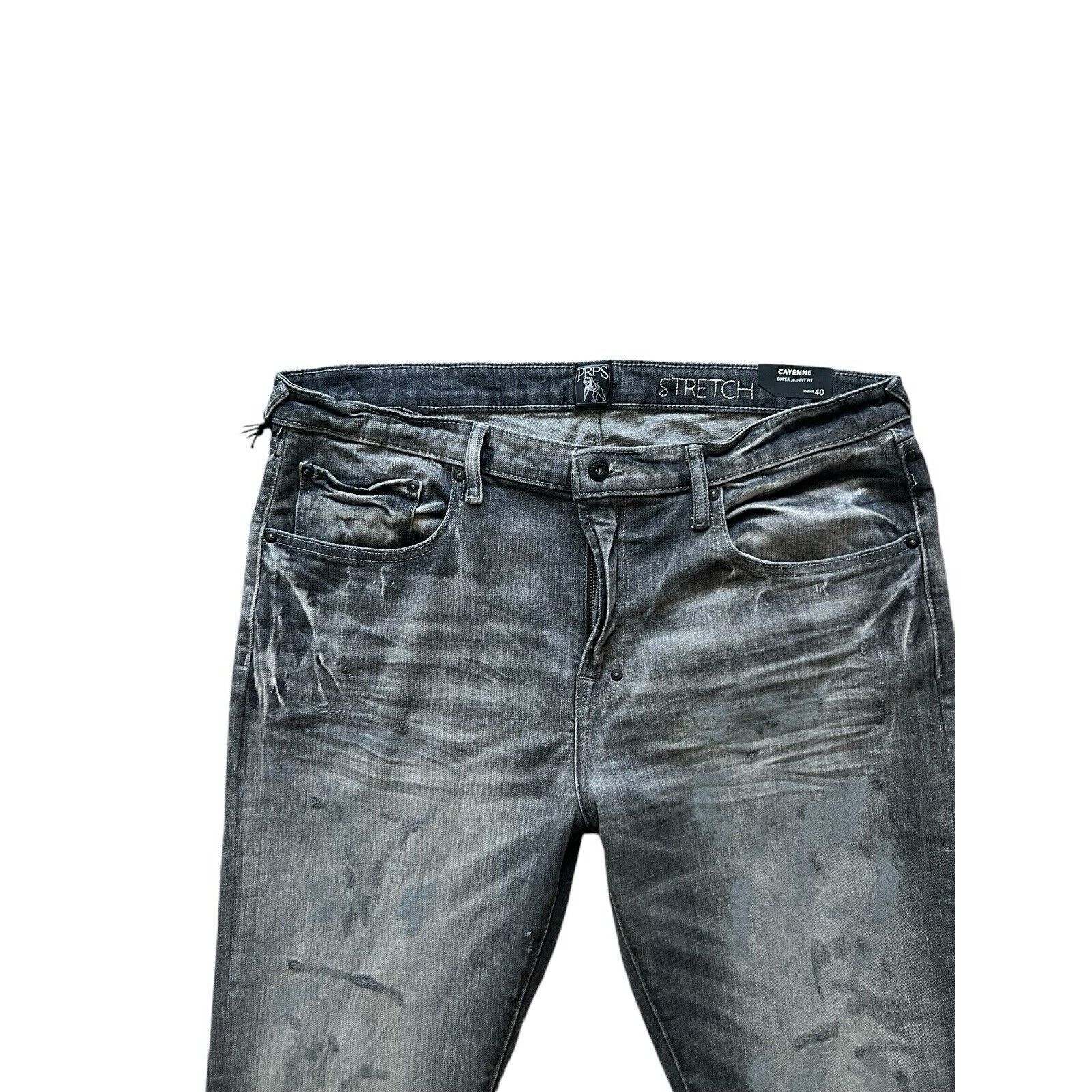 Prps PRPS Cayenne Skinny Mens Stretch Jeans Grey $248 Size 42/32 Size US 42 / EU 58 - 2 Thumbnail