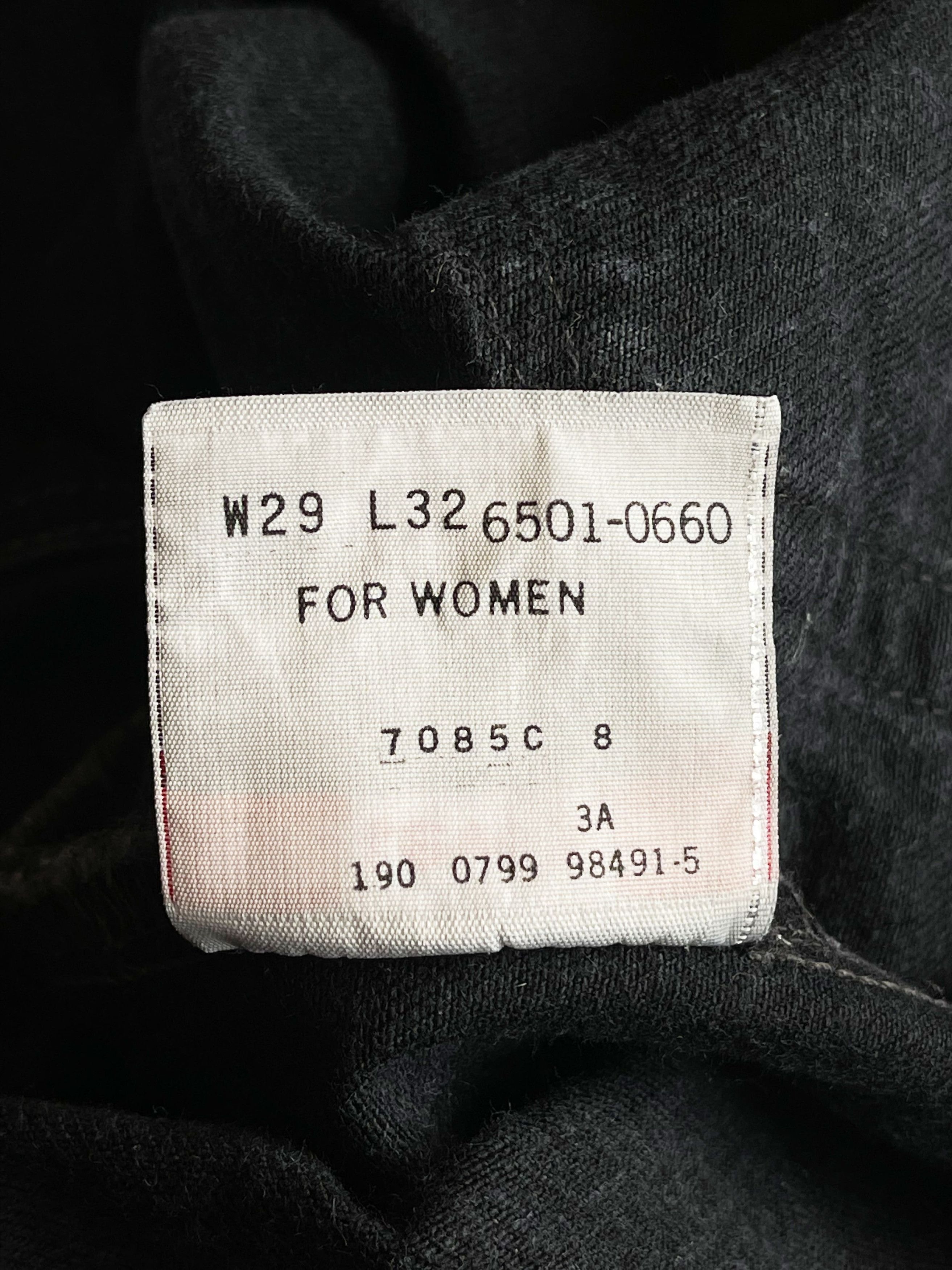 Levi's Vintage Clothing Vintage Levis 501 Women's Black Denim Jeans Pants Size 29" - 5 Thumbnail
