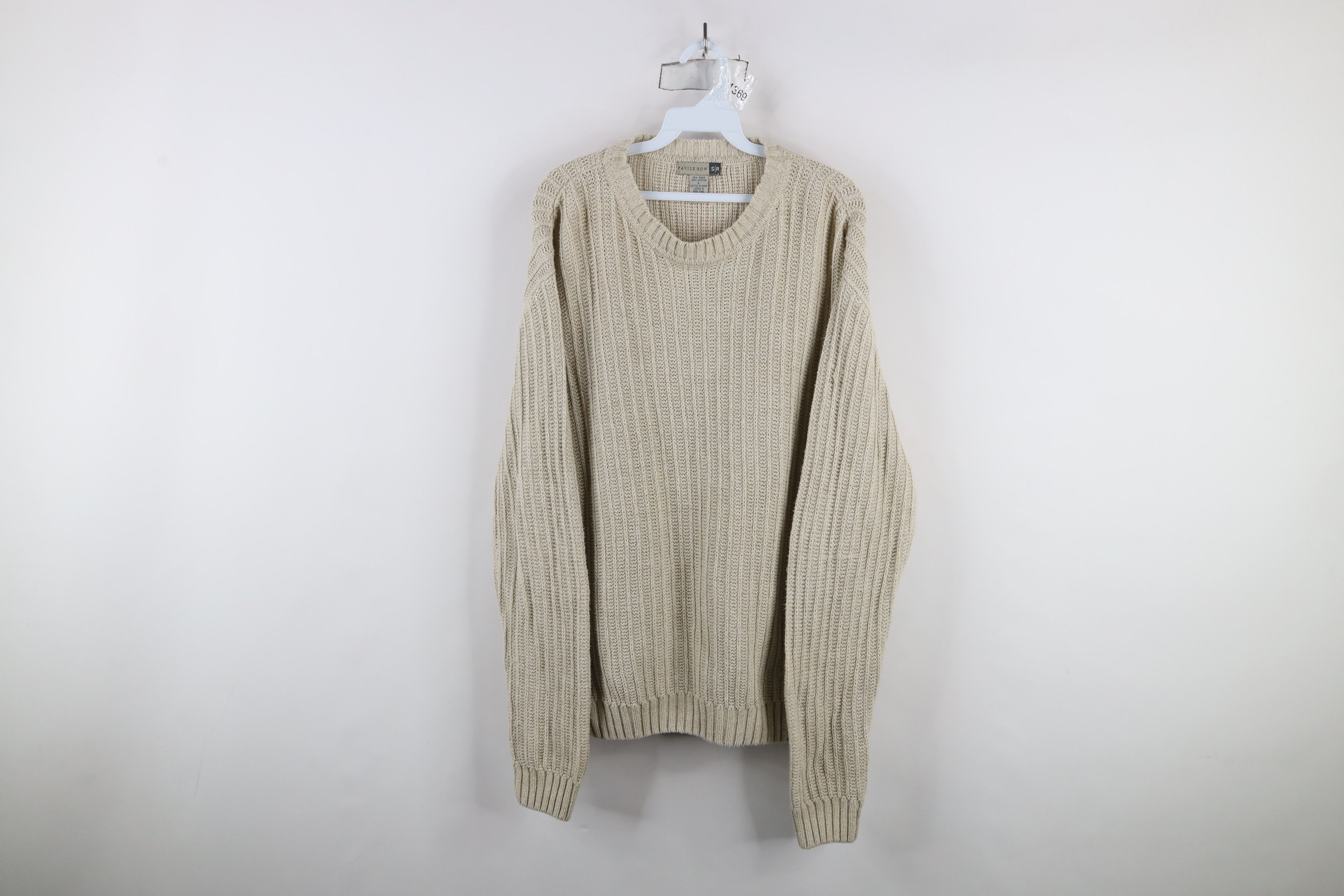 Vintage Vintage 90s Streetwear Chunky Ribbed Knit Crewneck Sweater Size US L / EU 52-54 / 3 - 1 Thumbnail