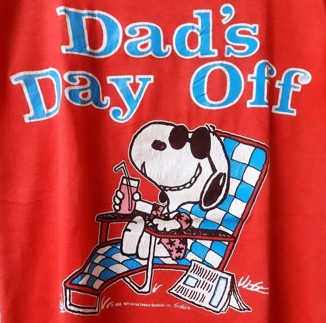 Cartoon Network Vintage 70/80s Snoopy Dad's Day Off Tshirt Size US M / EU 48-50 / 2 - 3 Thumbnail