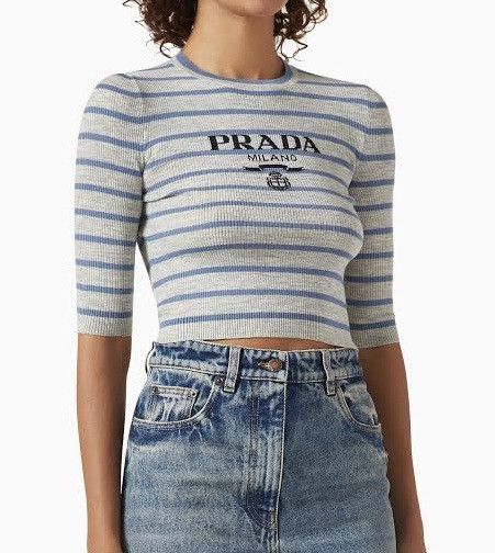 Prada Prada Stripe Top Knit Size S / US 4 / IT 40 - 1 Thumbnail